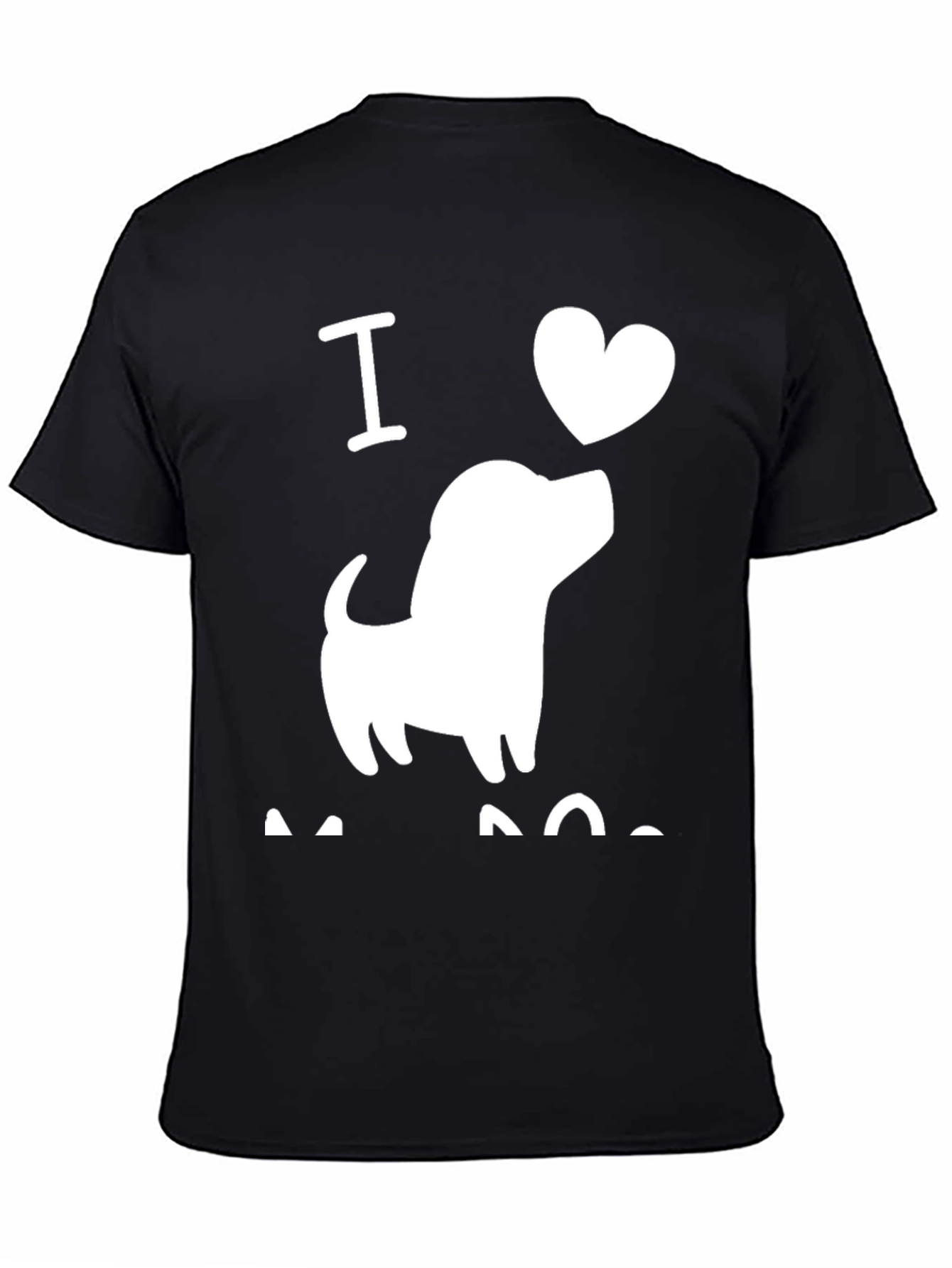 I Love Dogs Black T-Shirt