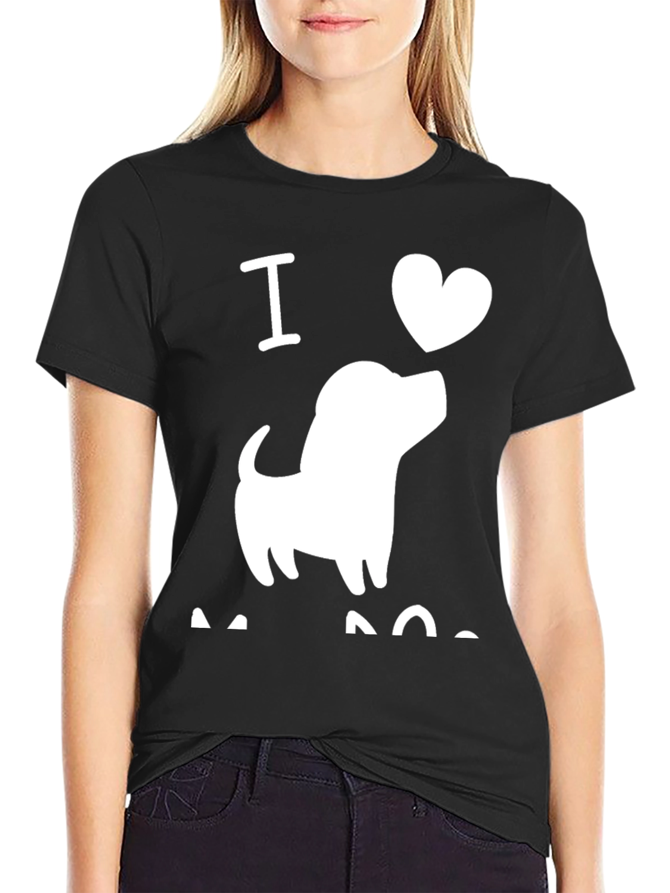 I Love Dogs Black T-Shirt
