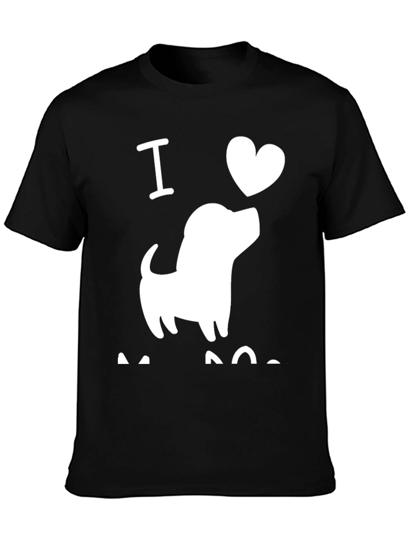 I Love Dogs Black T-Shirt