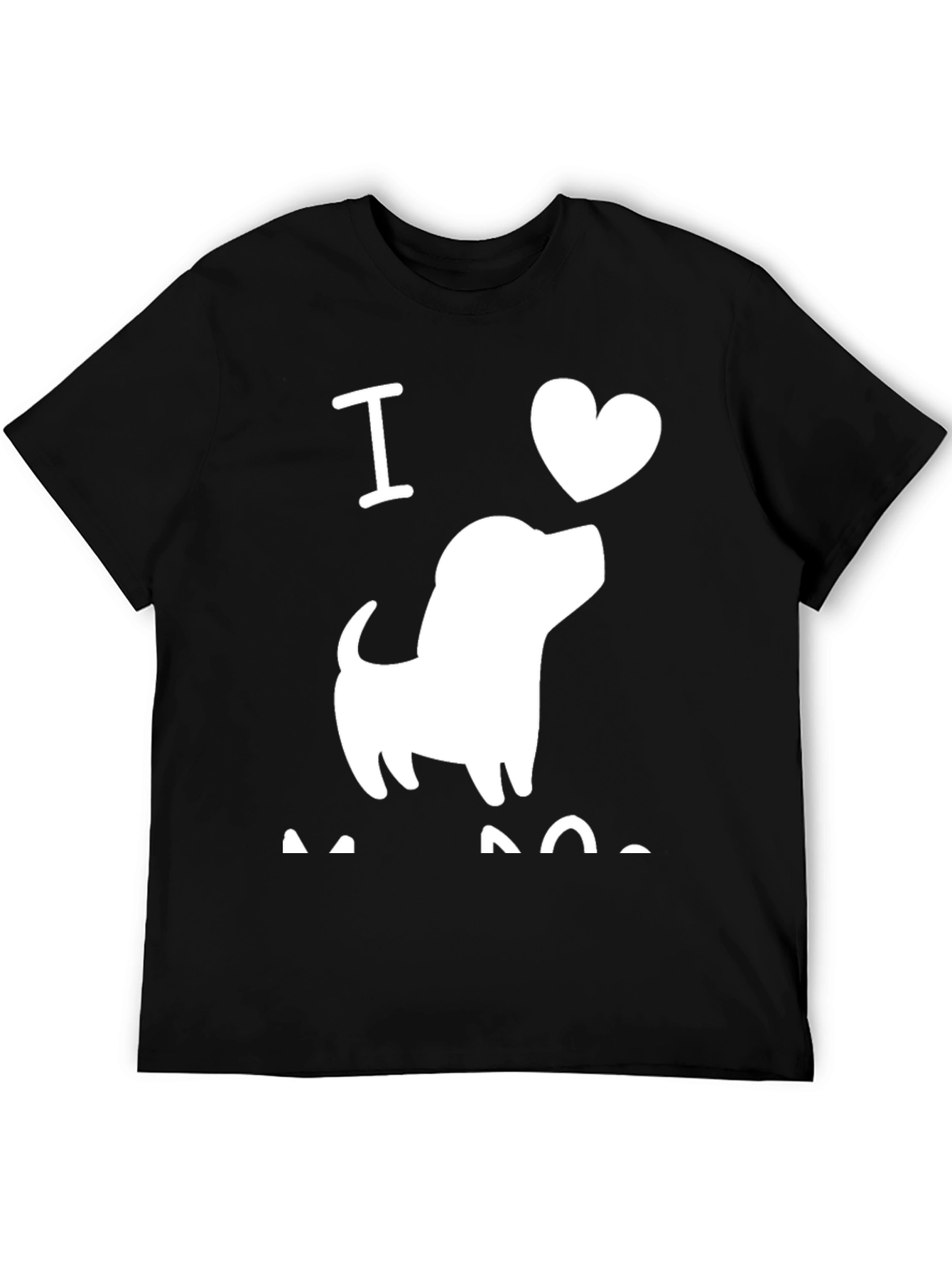 I Love Dogs Black T-Shirt