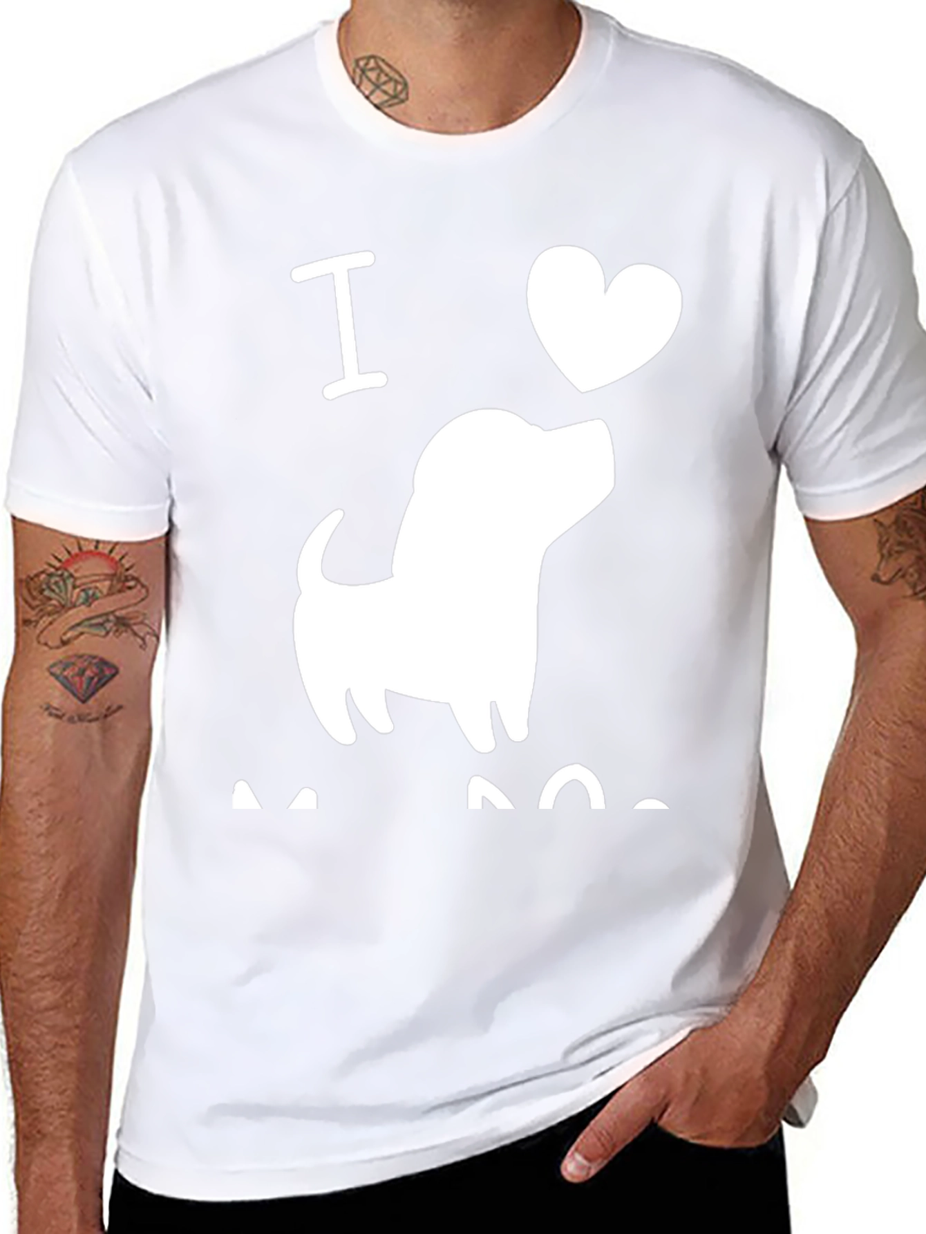 I Love Dogs Black T-Shirt