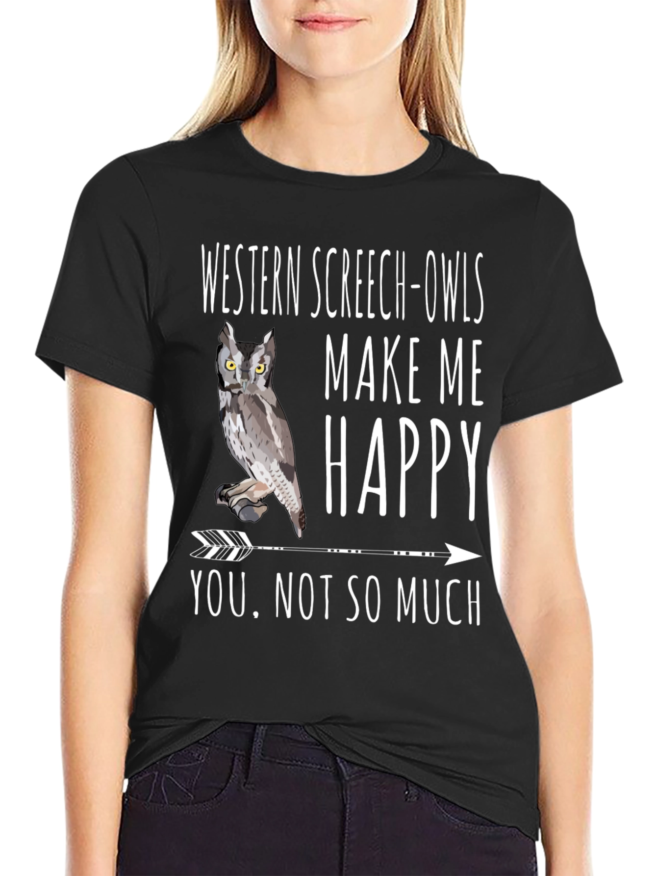 Western Screech-Owls Graphic Tee - Bird Lover Humor