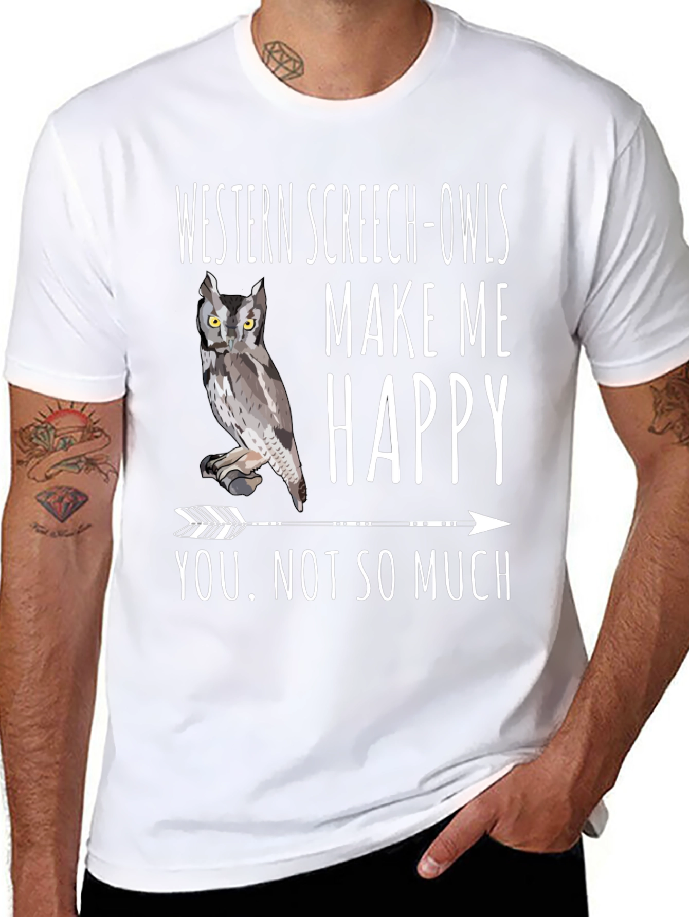 Western Screech-Owls Graphic Tee - Bird Lover Humor