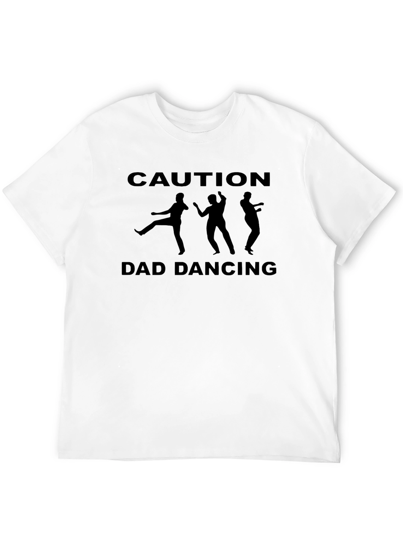Caution Dad Dancing Black Graphic Tee