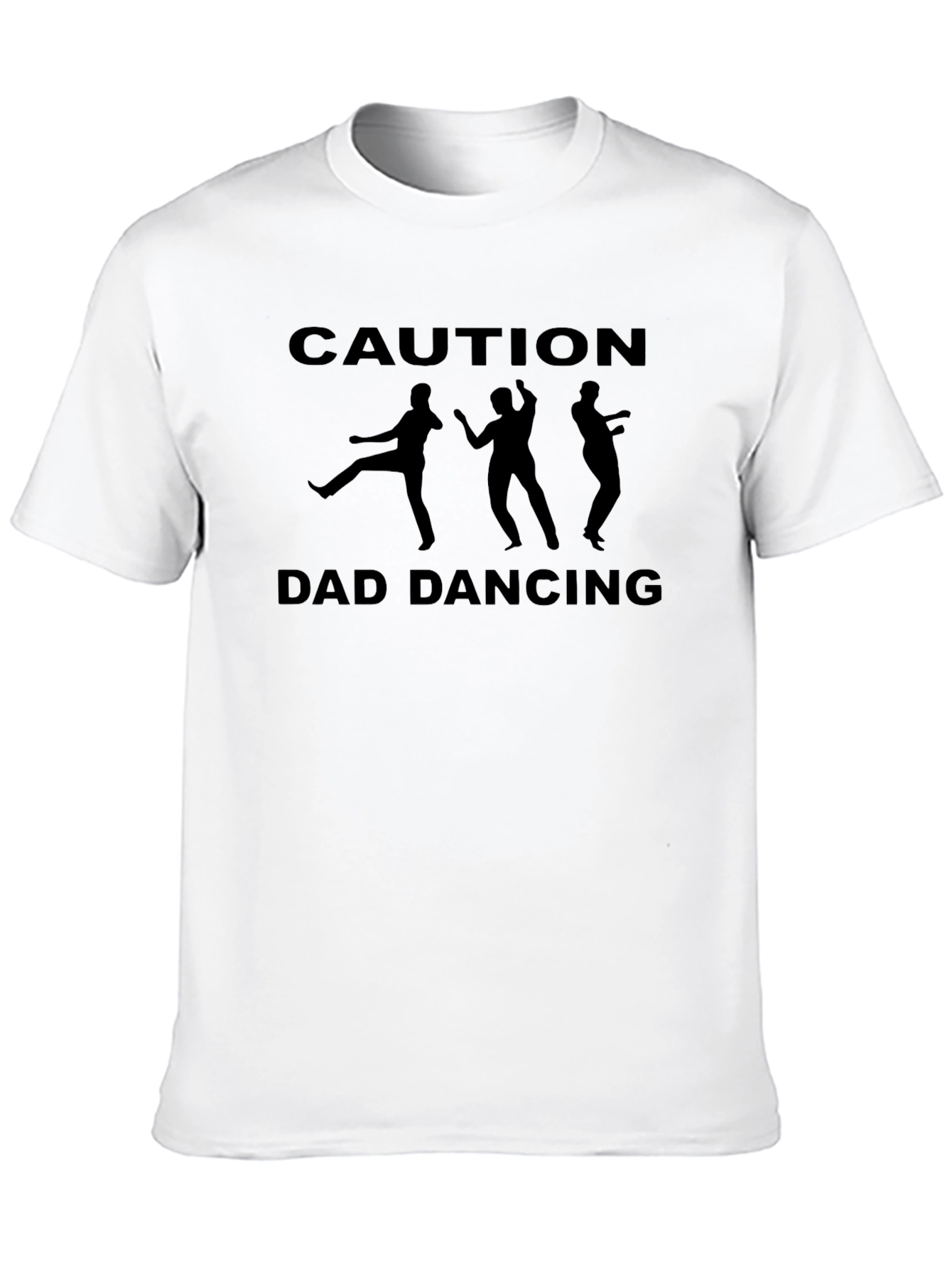 Caution Dad Dancing Black Graphic Tee