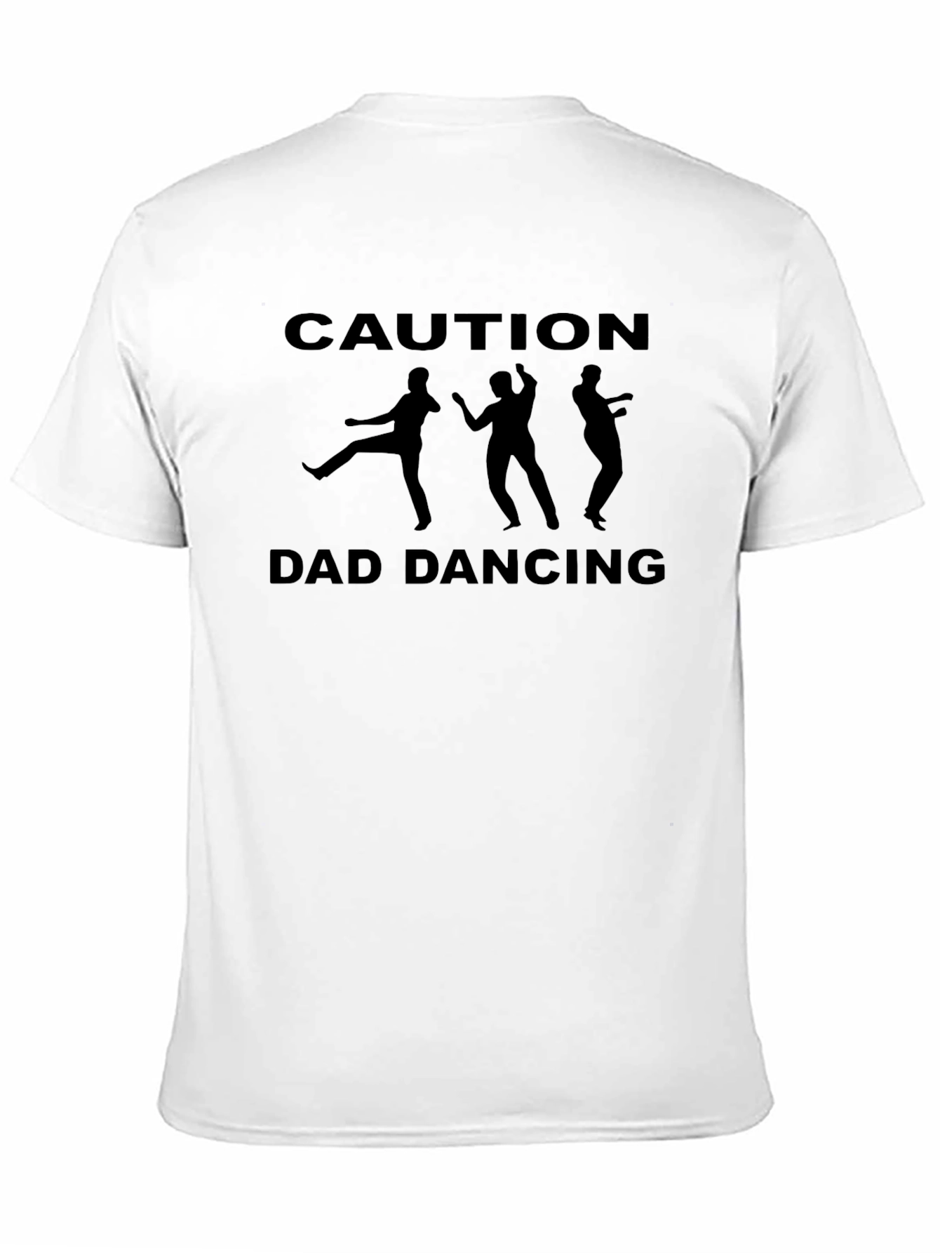Caution Dad Dancing Black Graphic Tee