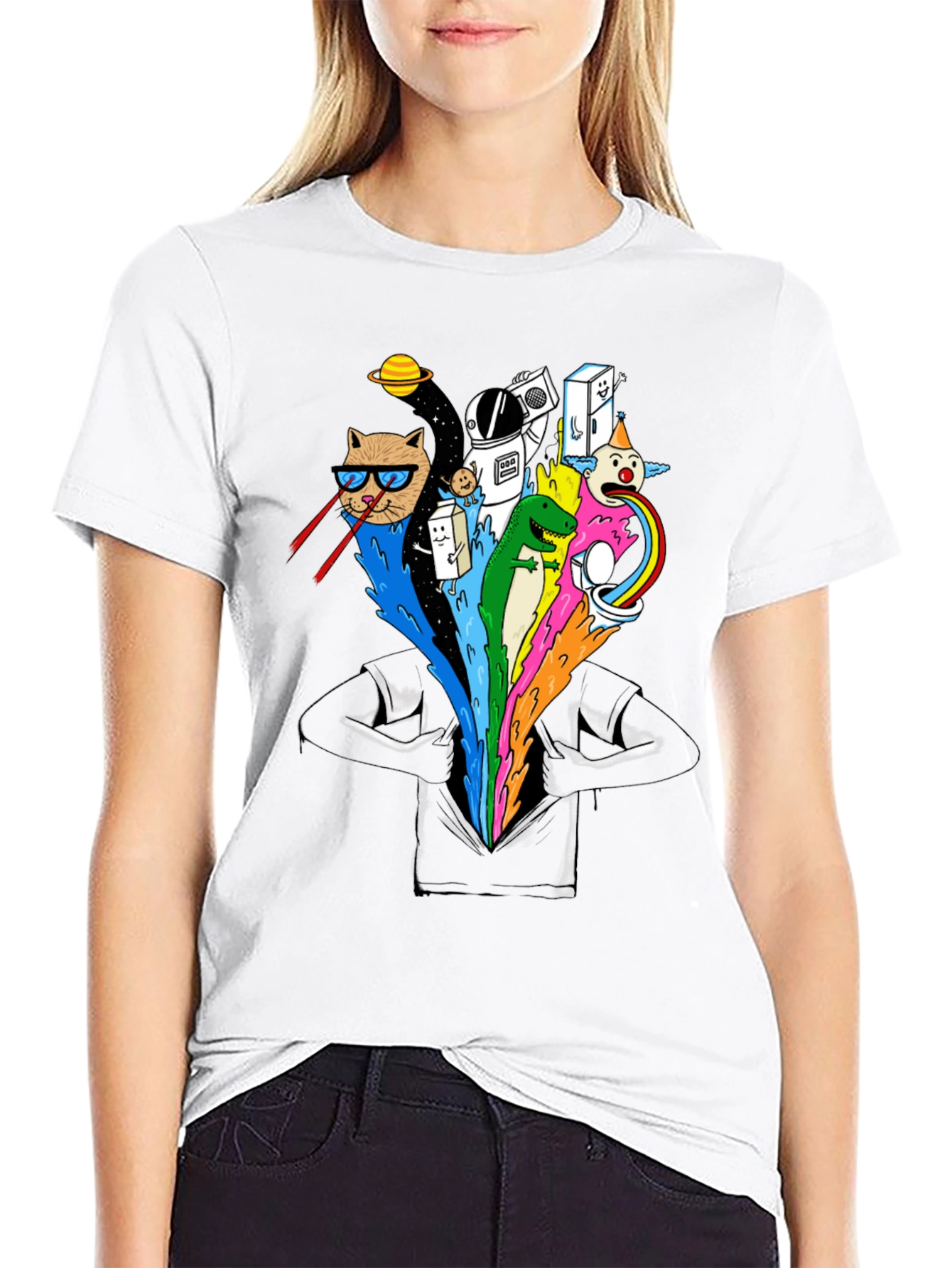Cosmic Cat T-Shirt - Funny Graphic Tee