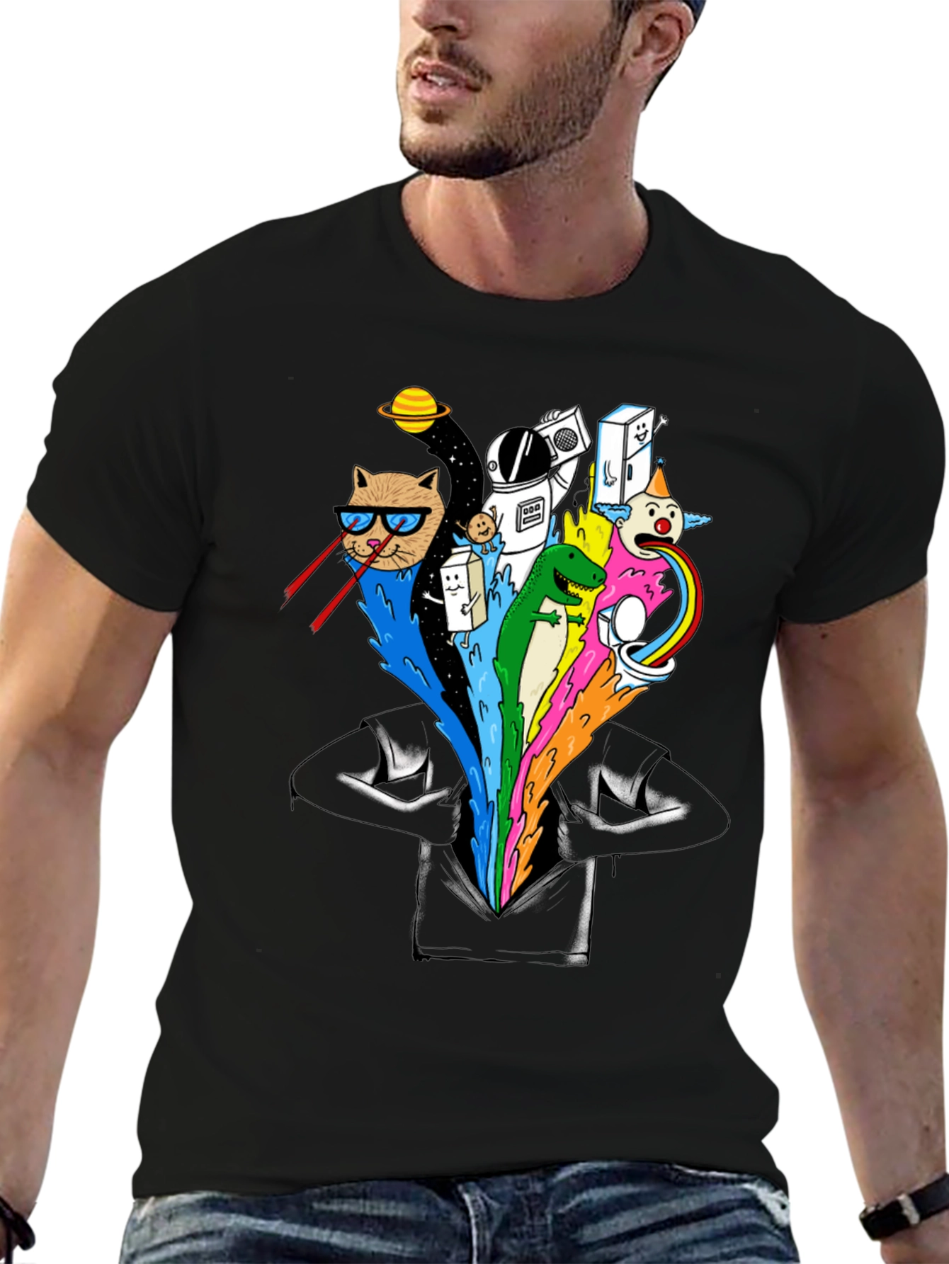 Cosmic Cat T-Shirt - Funny Graphic Tee