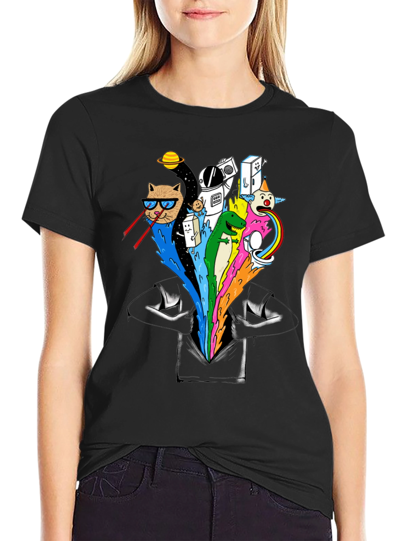 Cosmic Cat T-Shirt - Funny Graphic Tee