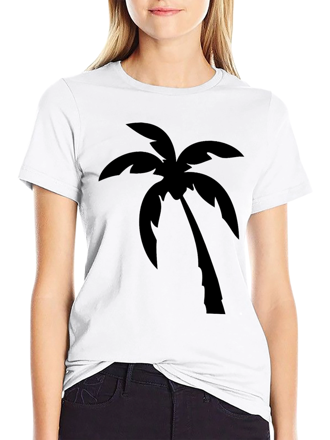 Black Palm Tree Graphic Tee - Island Vibes