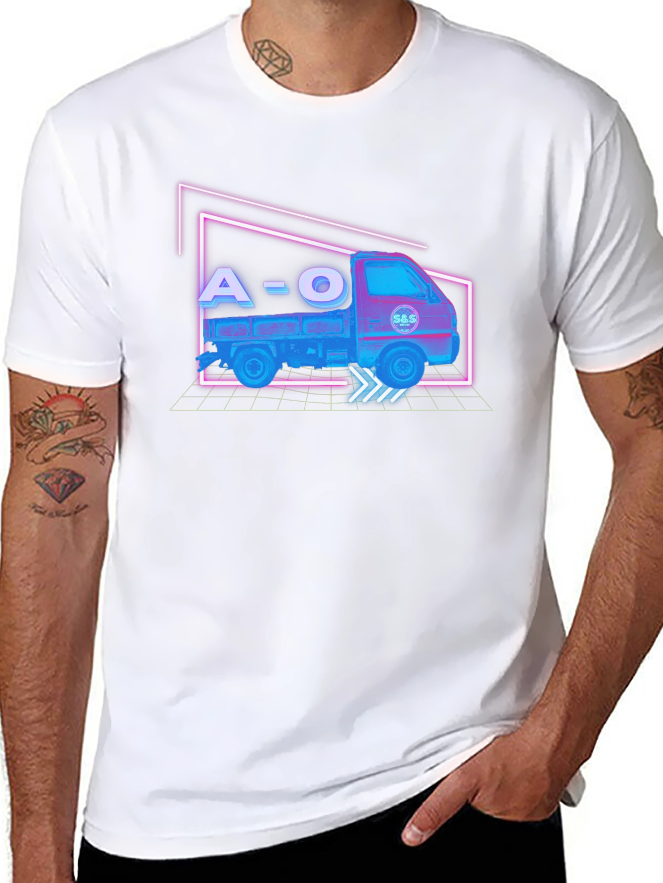 Retro A=O Truck Black T-Shirt