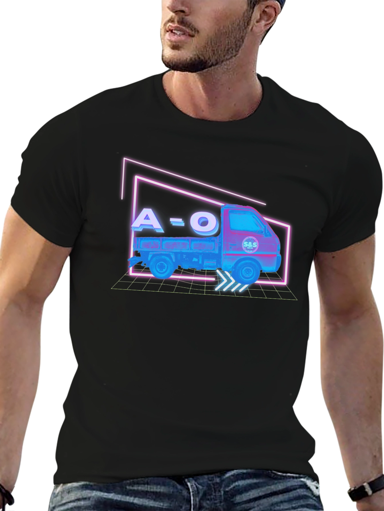 Retro A=O Truck Black T-Shirt
