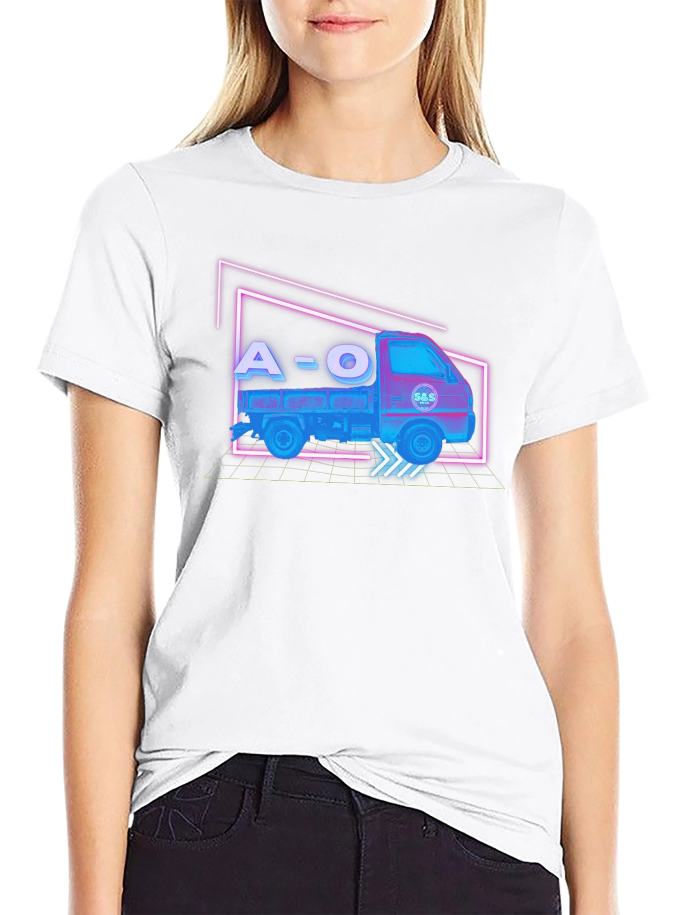 Retro A=O Truck Black T-Shirt