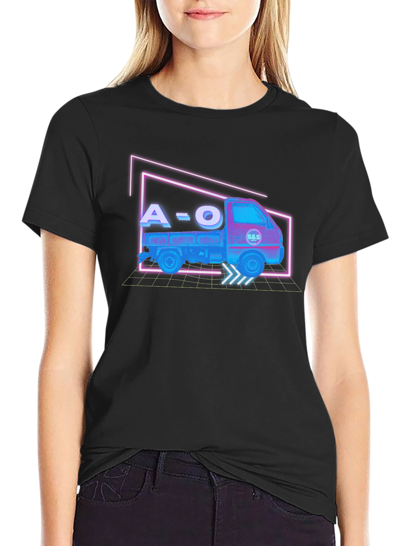 Retro A=O Truck Black T-Shirt