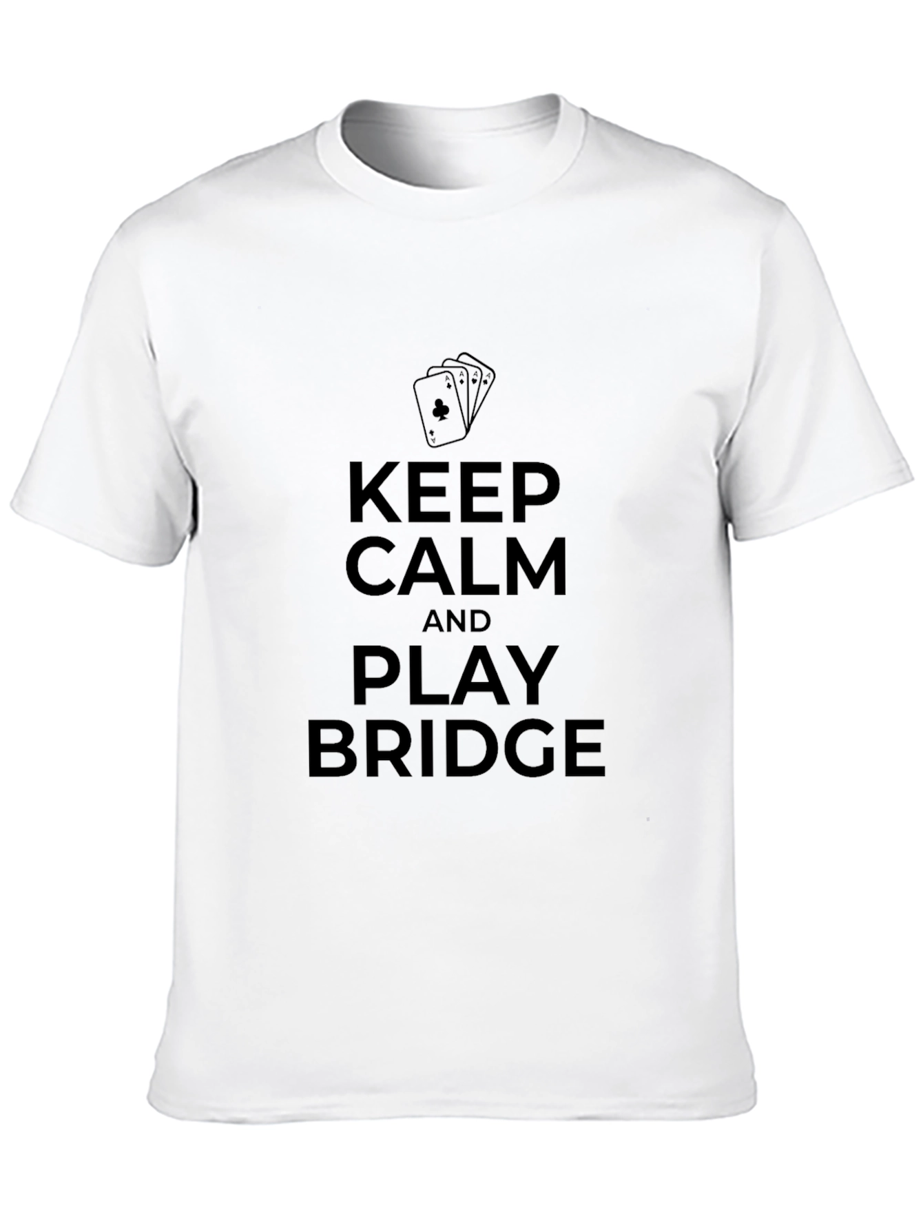 Keep Calm and Play Bridge Black T-Shirt