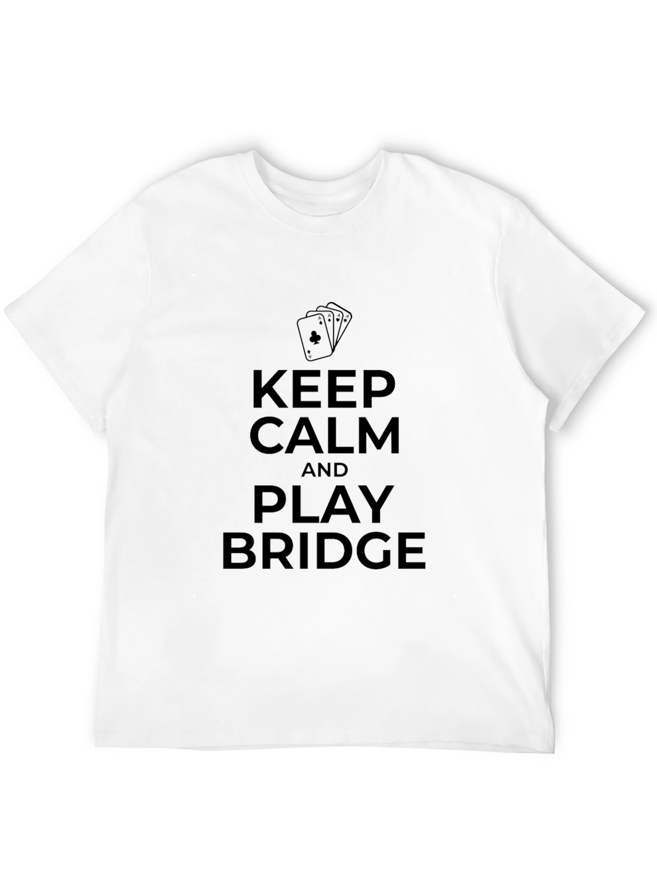 Keep Calm and Play Bridge Black T-Shirt