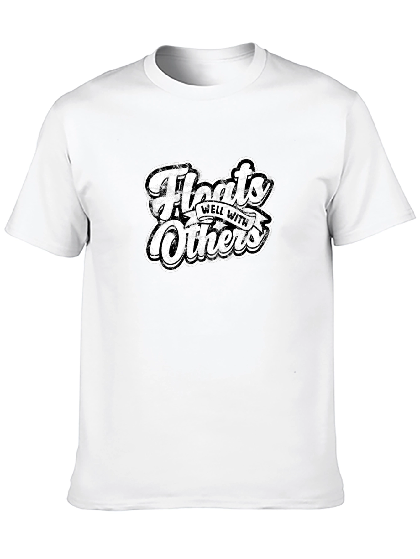 Floats Well with Others Black Graphic Tee