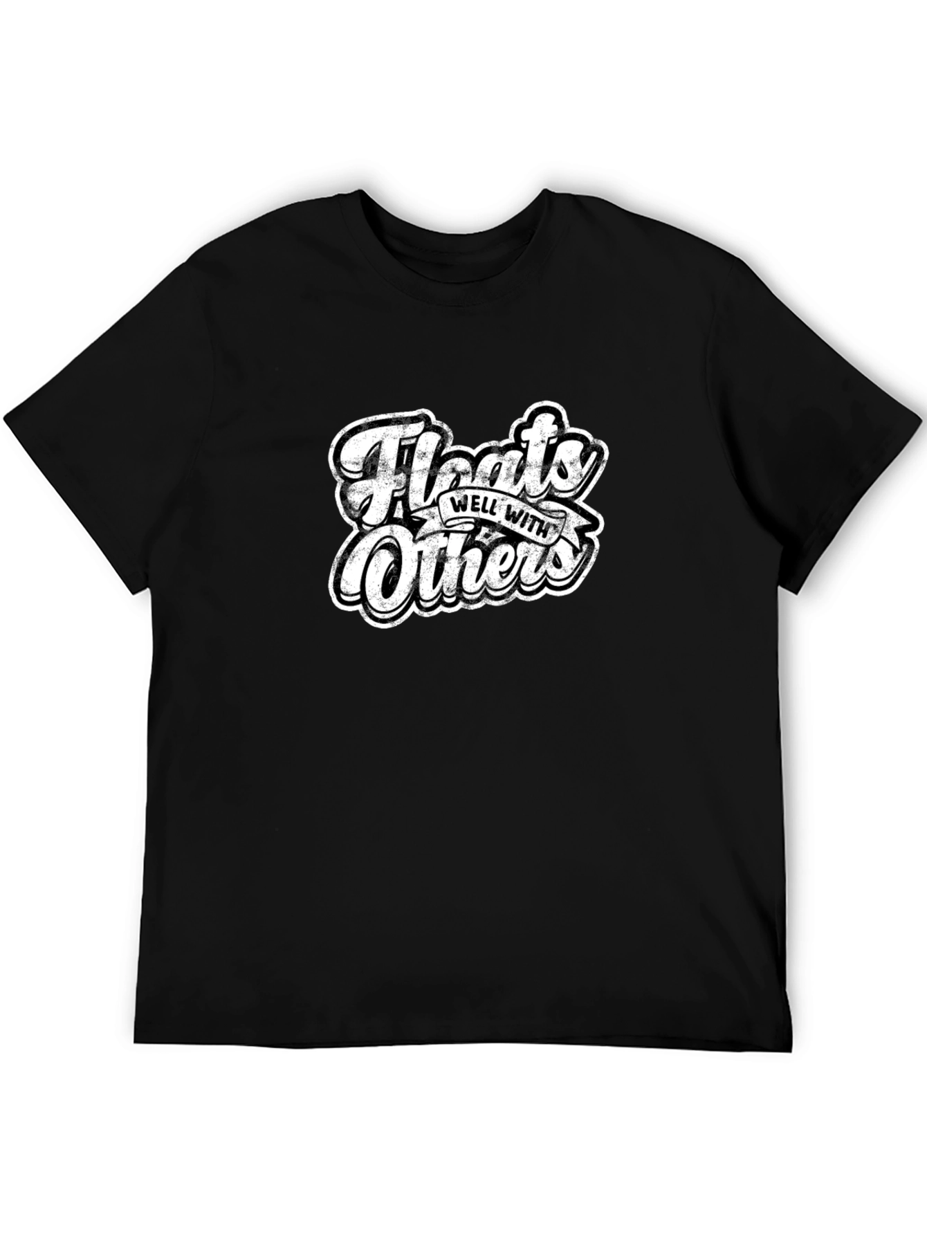 Floats Well with Others Black Graphic Tee