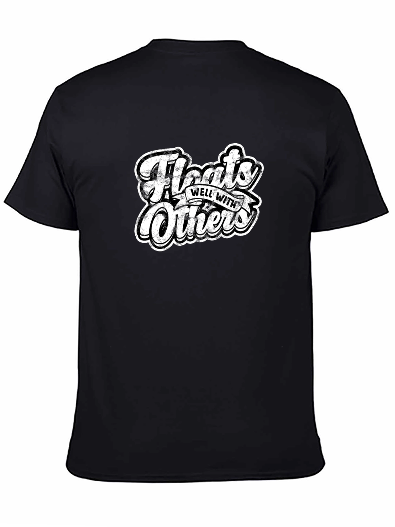 Floats Well with Others Black Graphic Tee
