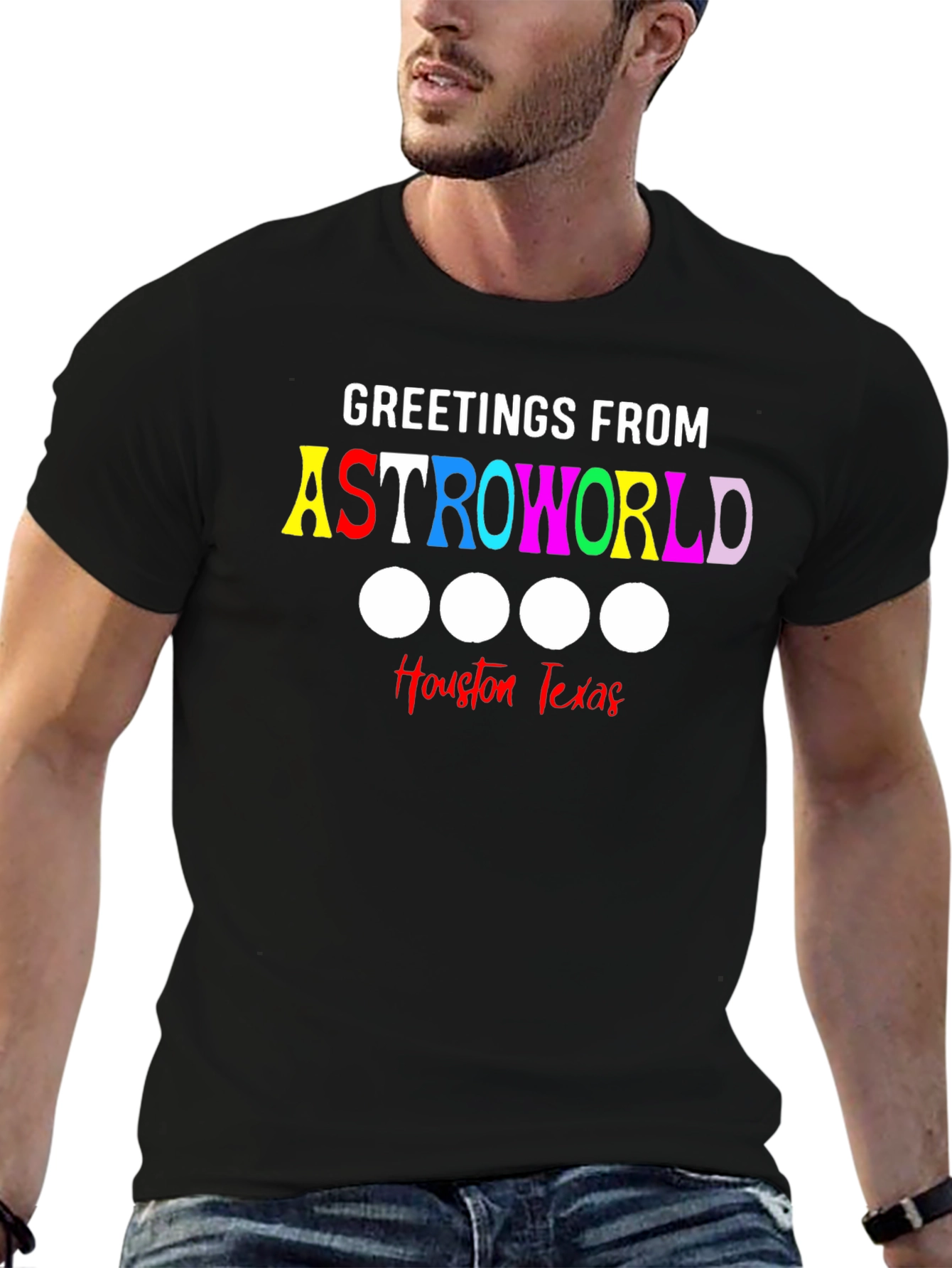 Astroworld Houston Texas Black Graphic Tee