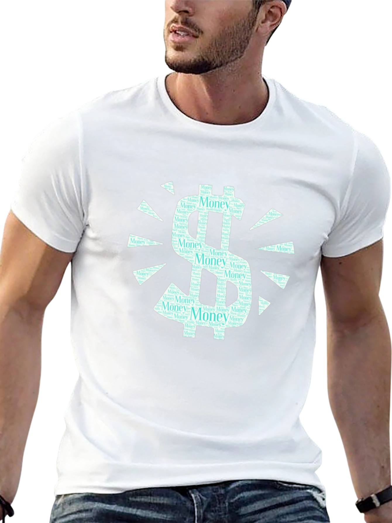 Money Graphic Black Tee