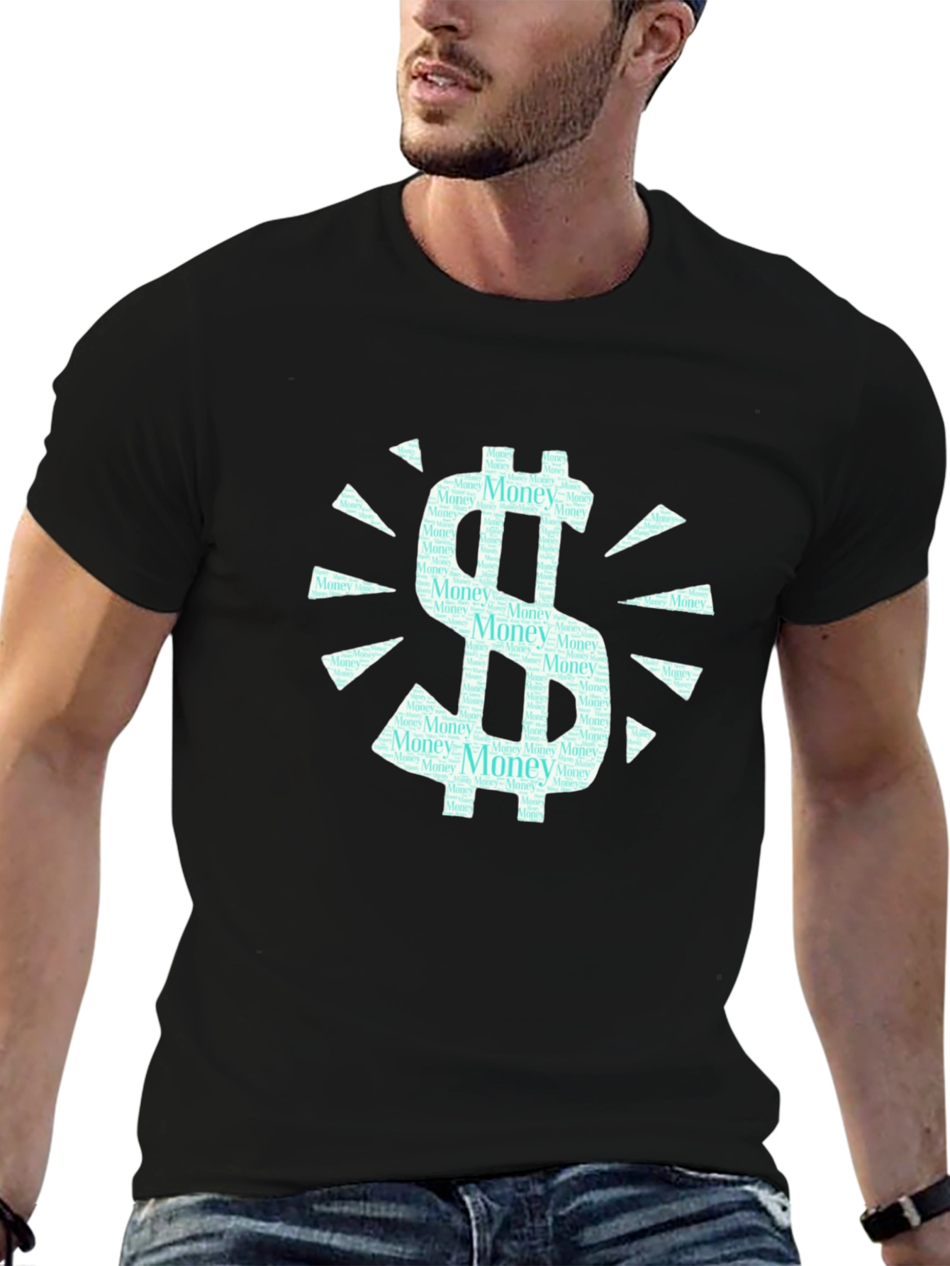 Money Graphic Black Tee