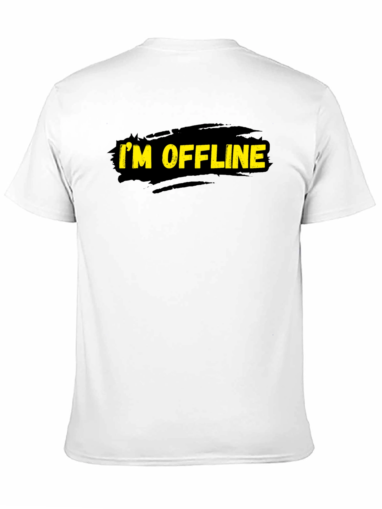Im Offline Black Graphic T-Shirt
