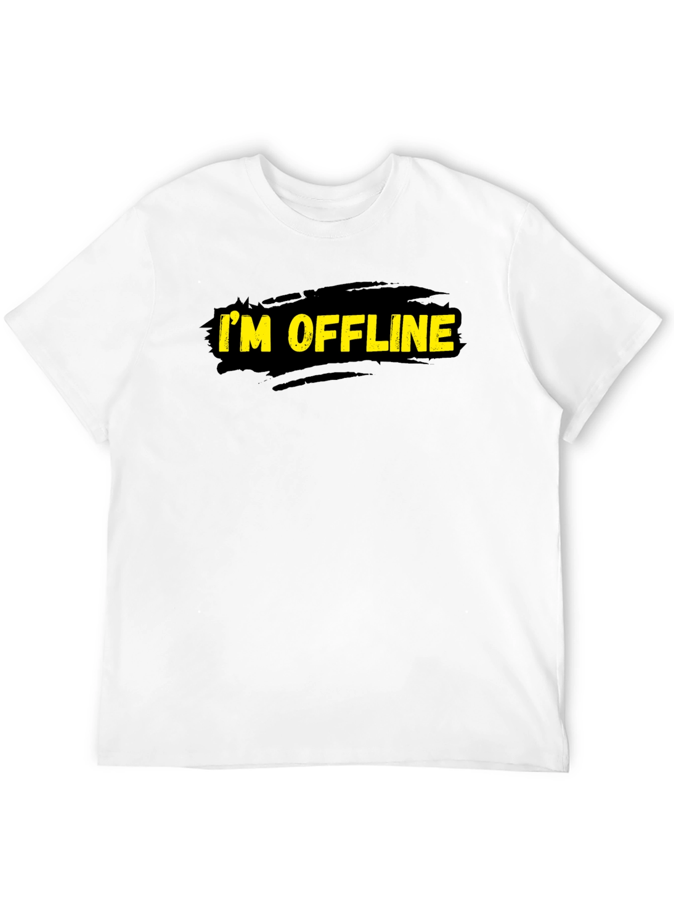 Im Offline Black Graphic T-Shirt