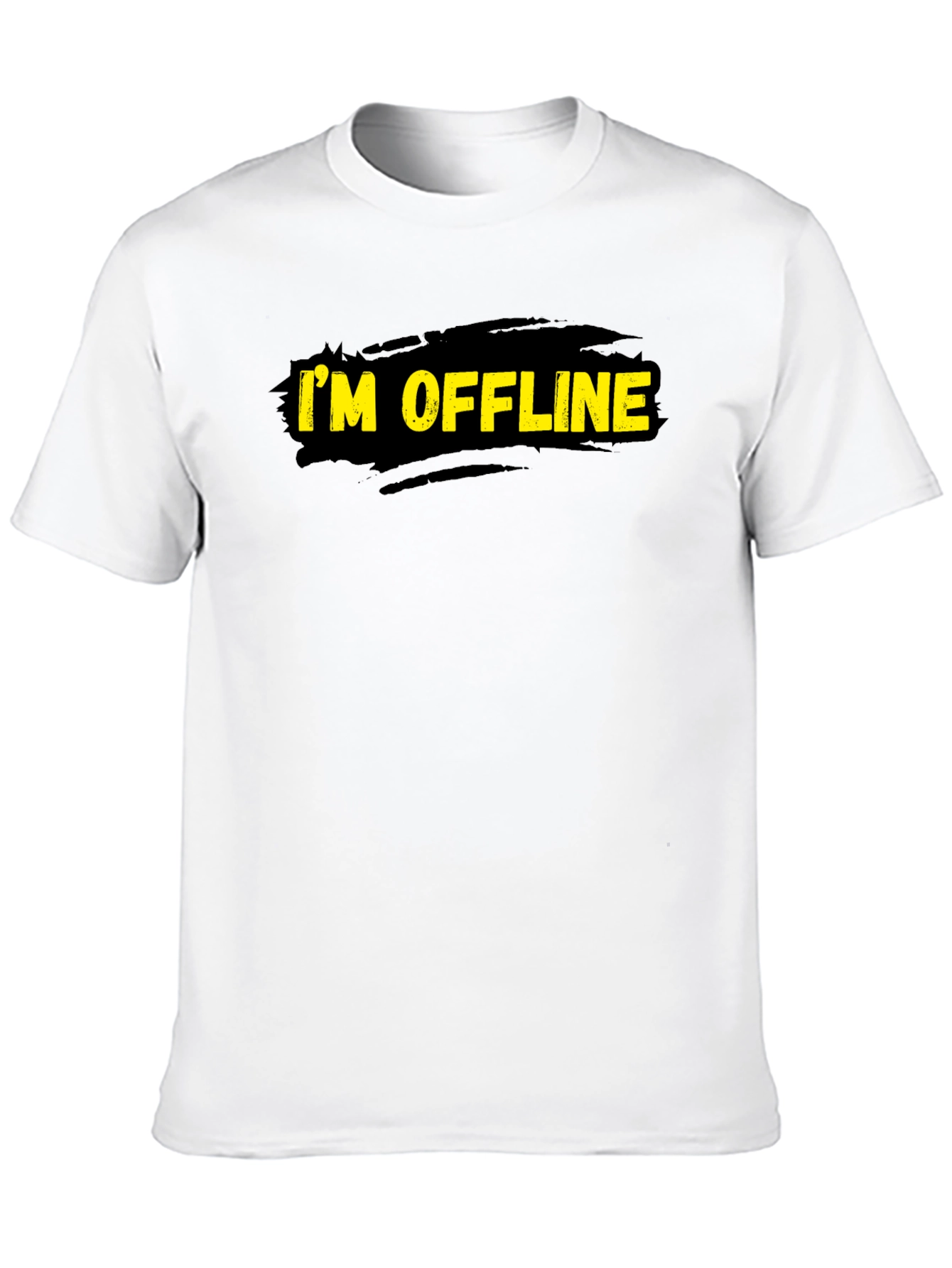 Im Offline Black Graphic T-Shirt