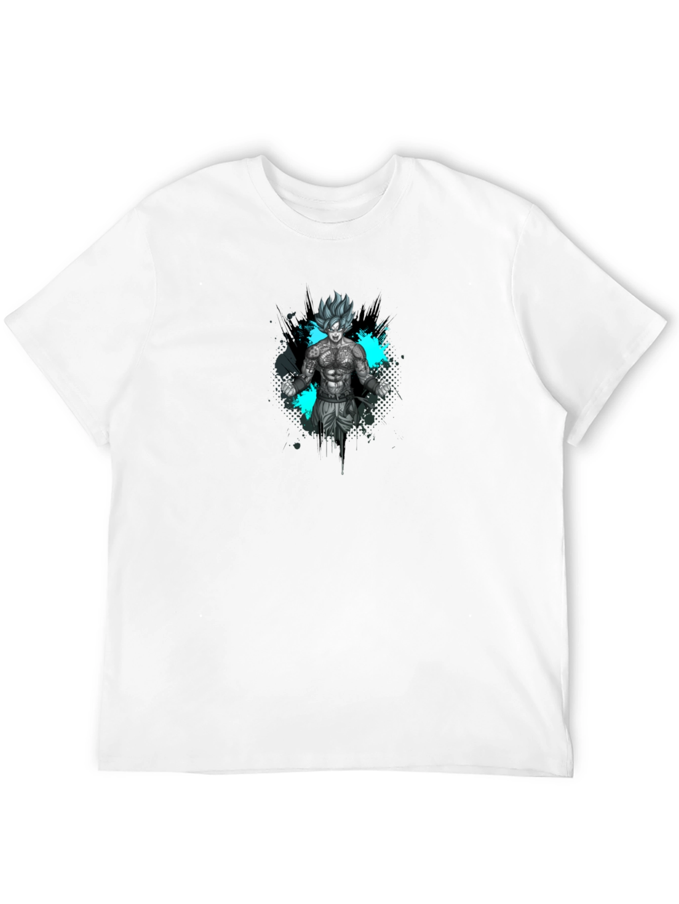 Goku Super Saiyan Tattoo Art Black T-Shirt