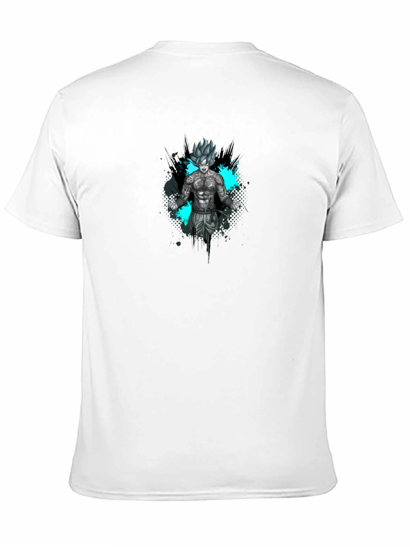 Goku Super Saiyan Tattoo Art Black T-Shirt
