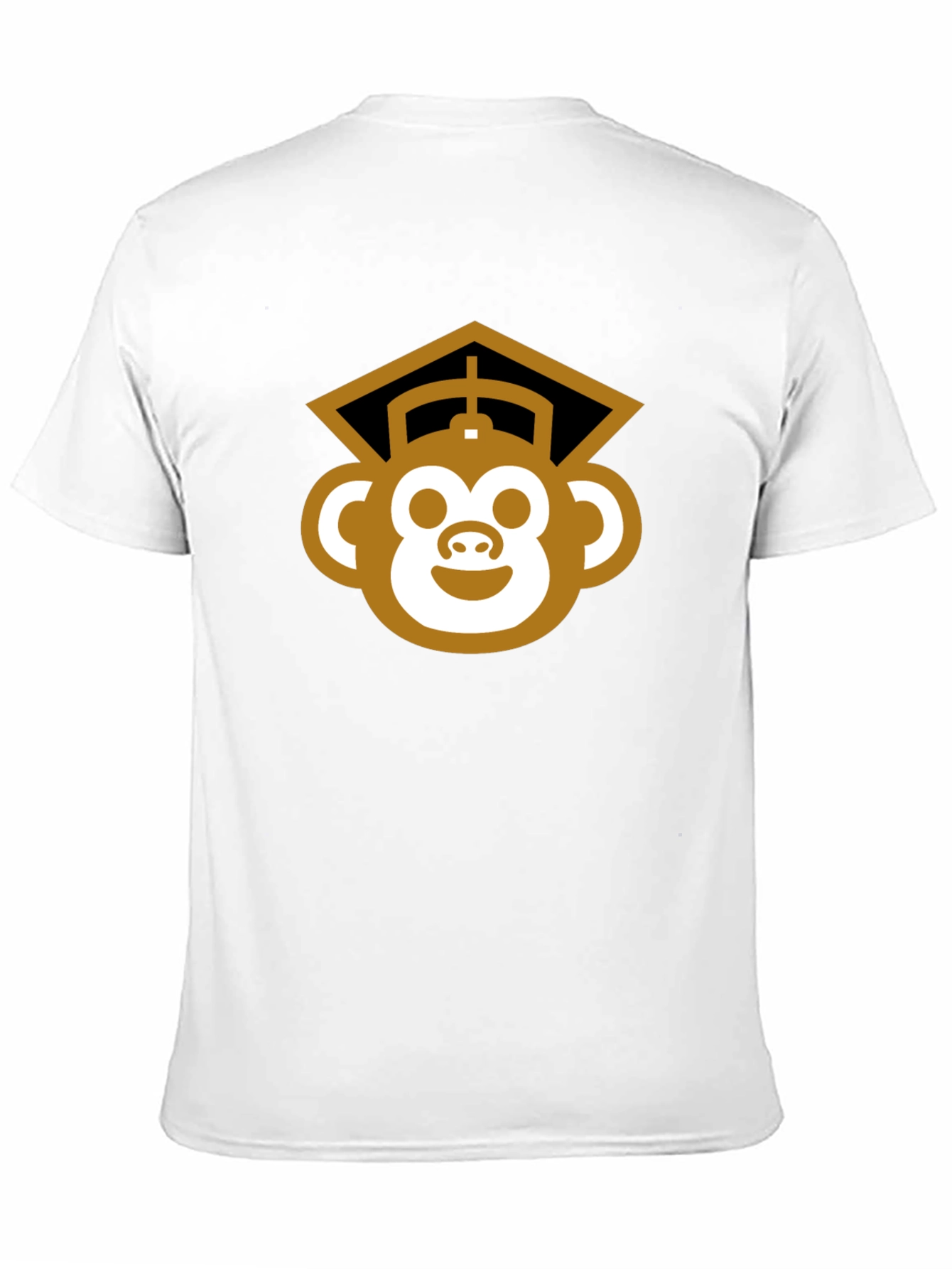 Graduation Monkey Tee - Black Cotton Blend T-Shirt