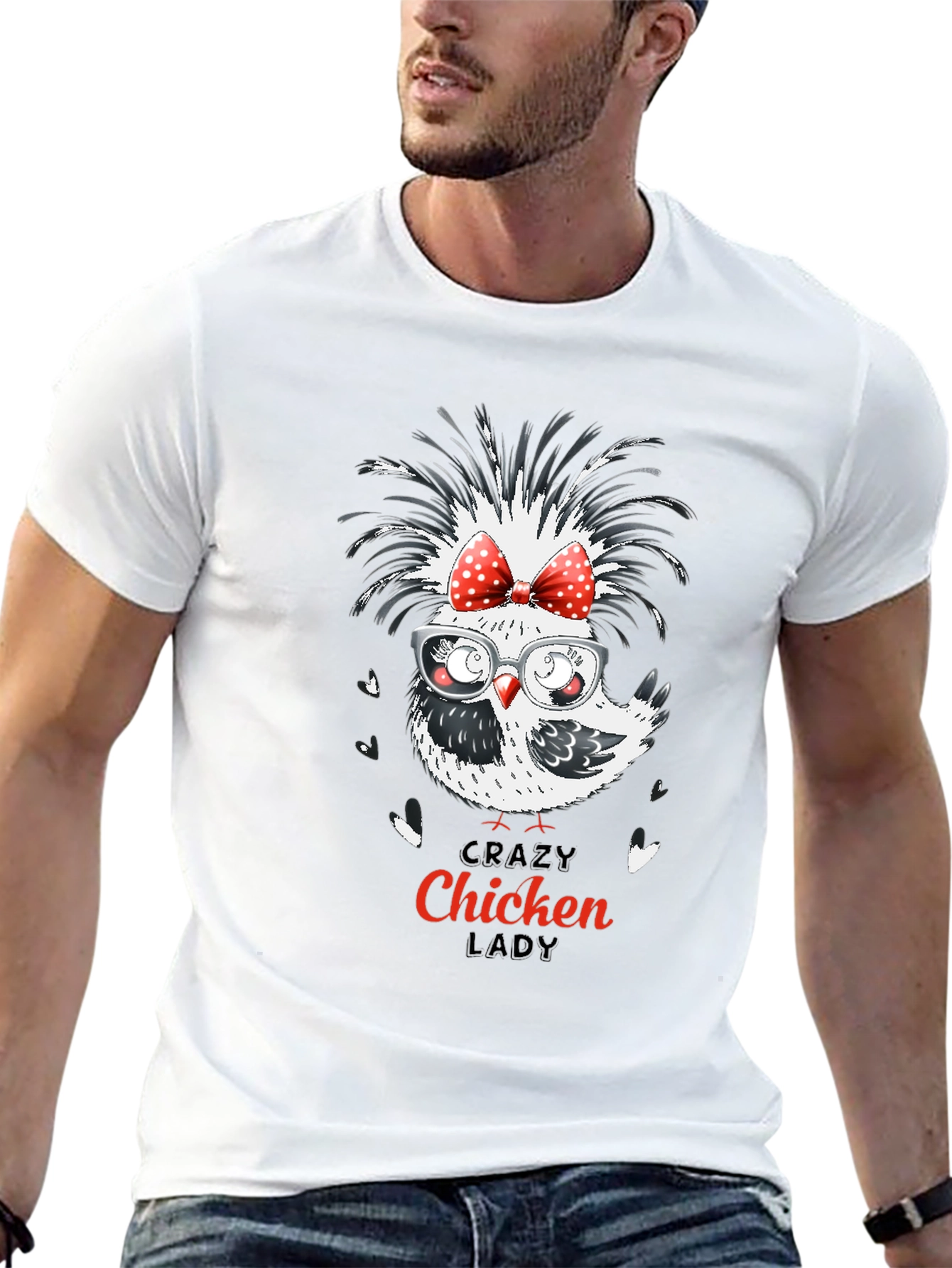 Crazy Chicken Lady T-Shirt - Novelty Tee