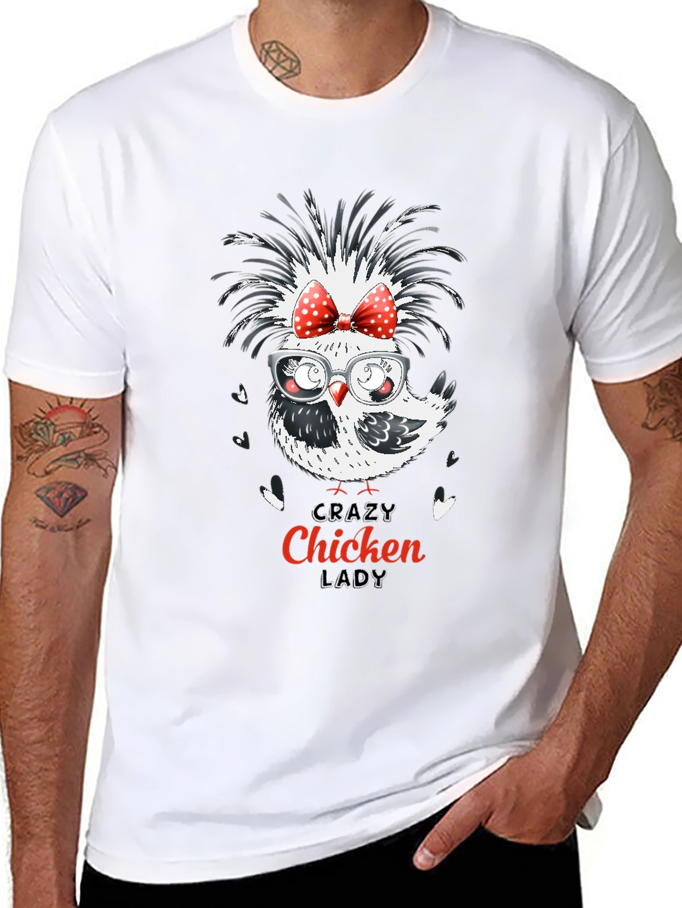 Crazy Chicken Lady T-Shirt - Novelty Tee