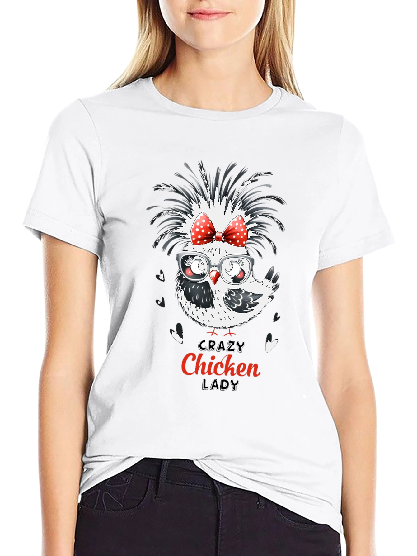 Crazy Chicken Lady T-Shirt - Novelty Tee