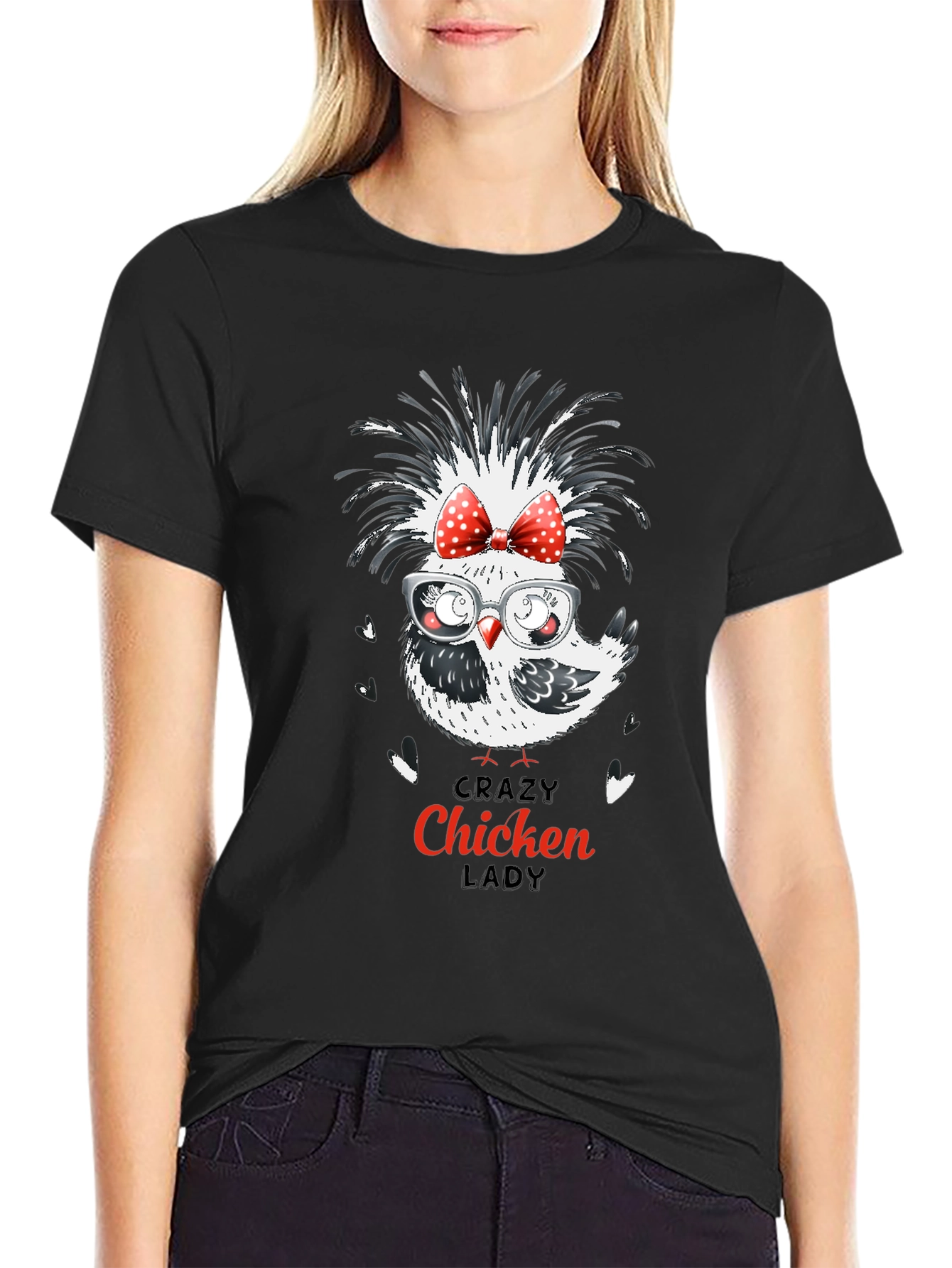 Crazy Chicken Lady T-Shirt - Novelty Tee