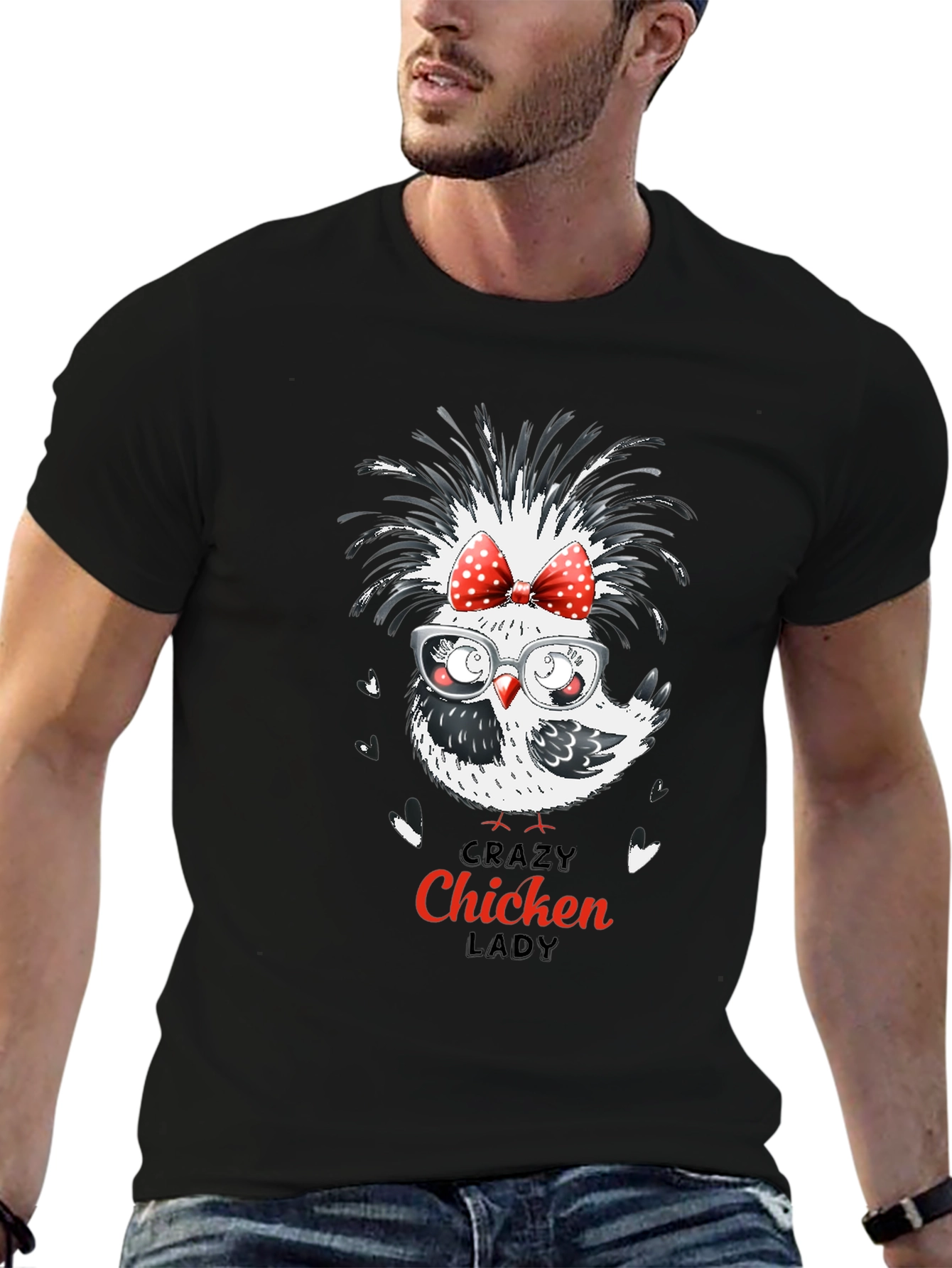 Crazy Chicken Lady T-Shirt - Novelty Tee