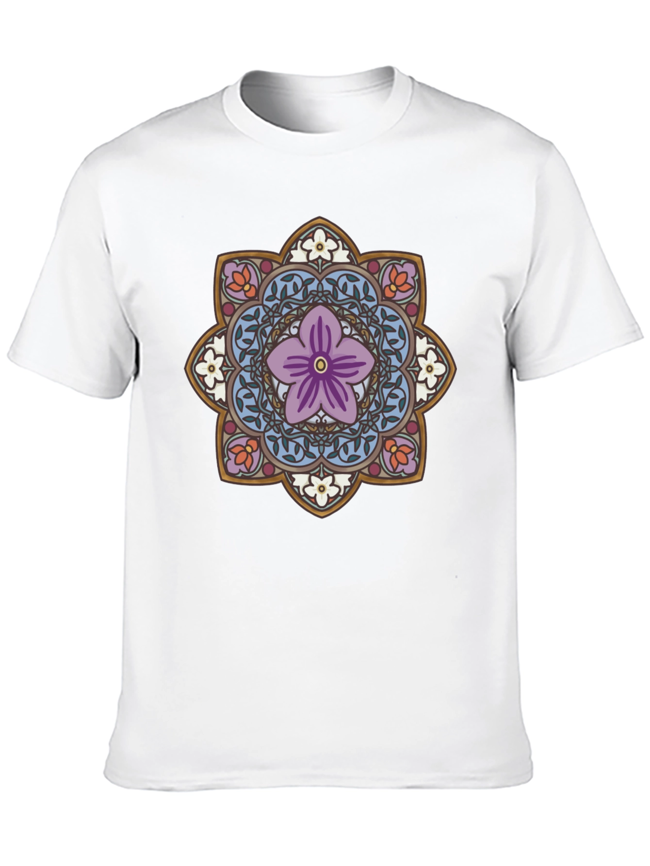 Floral Mandala Graphic Tee - Black