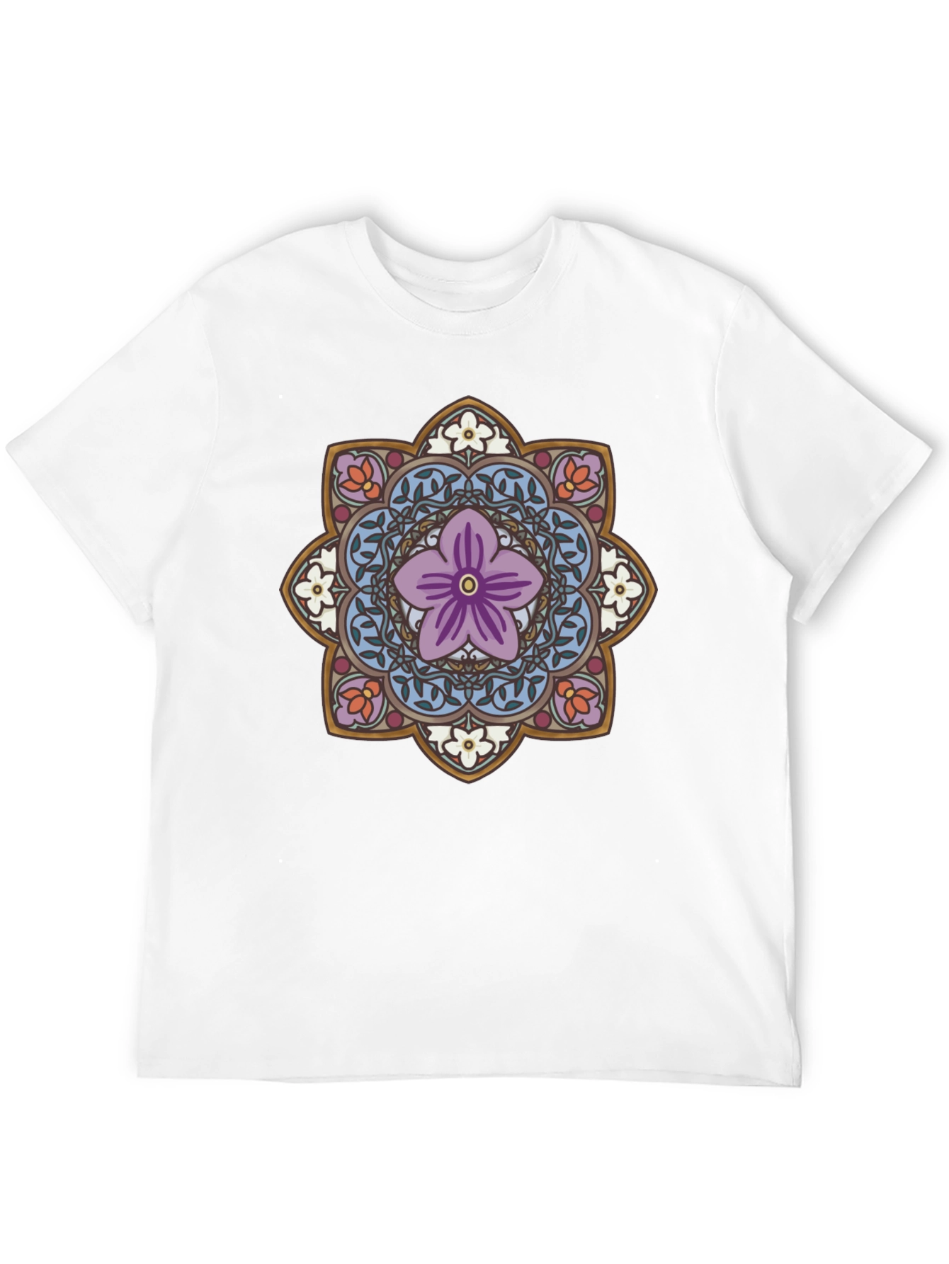 Floral Mandala Graphic Tee - Black