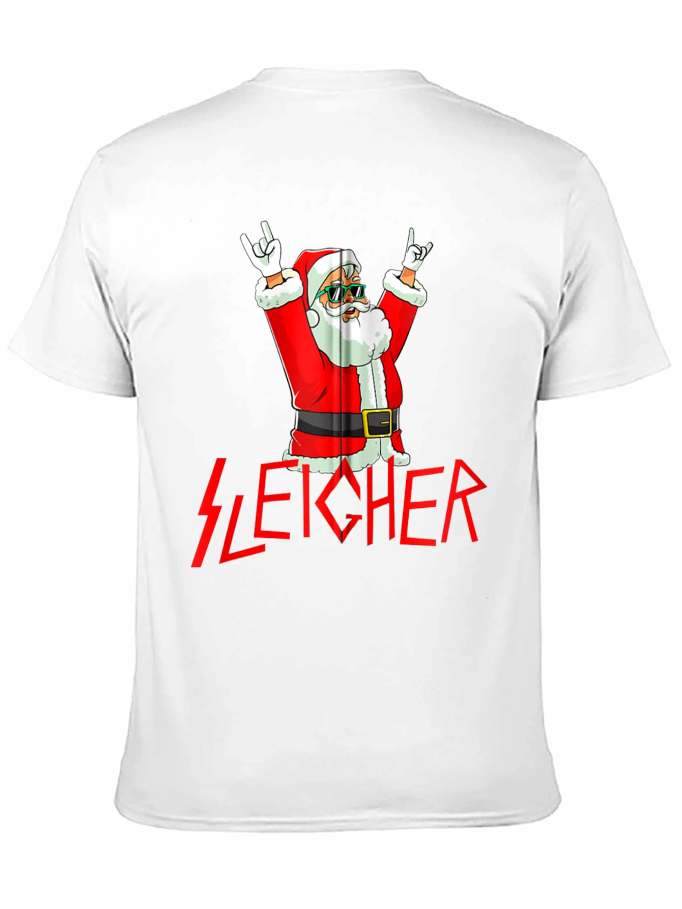 Sleicher Santa Rock T-Shirt - Holiday Metal Tee