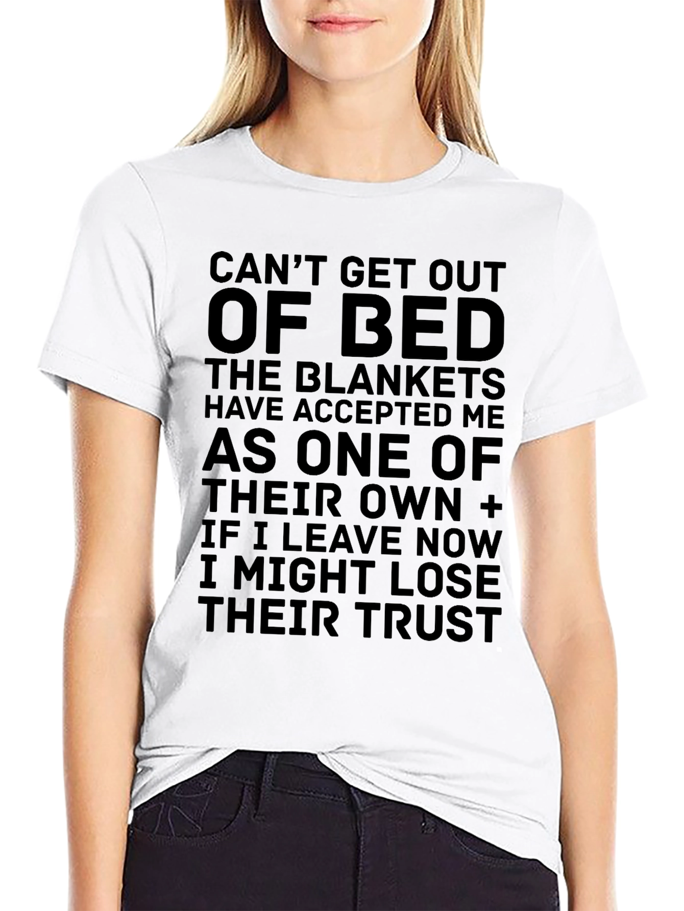Cant Get Out of Bed Funny Graphic T-Shirt