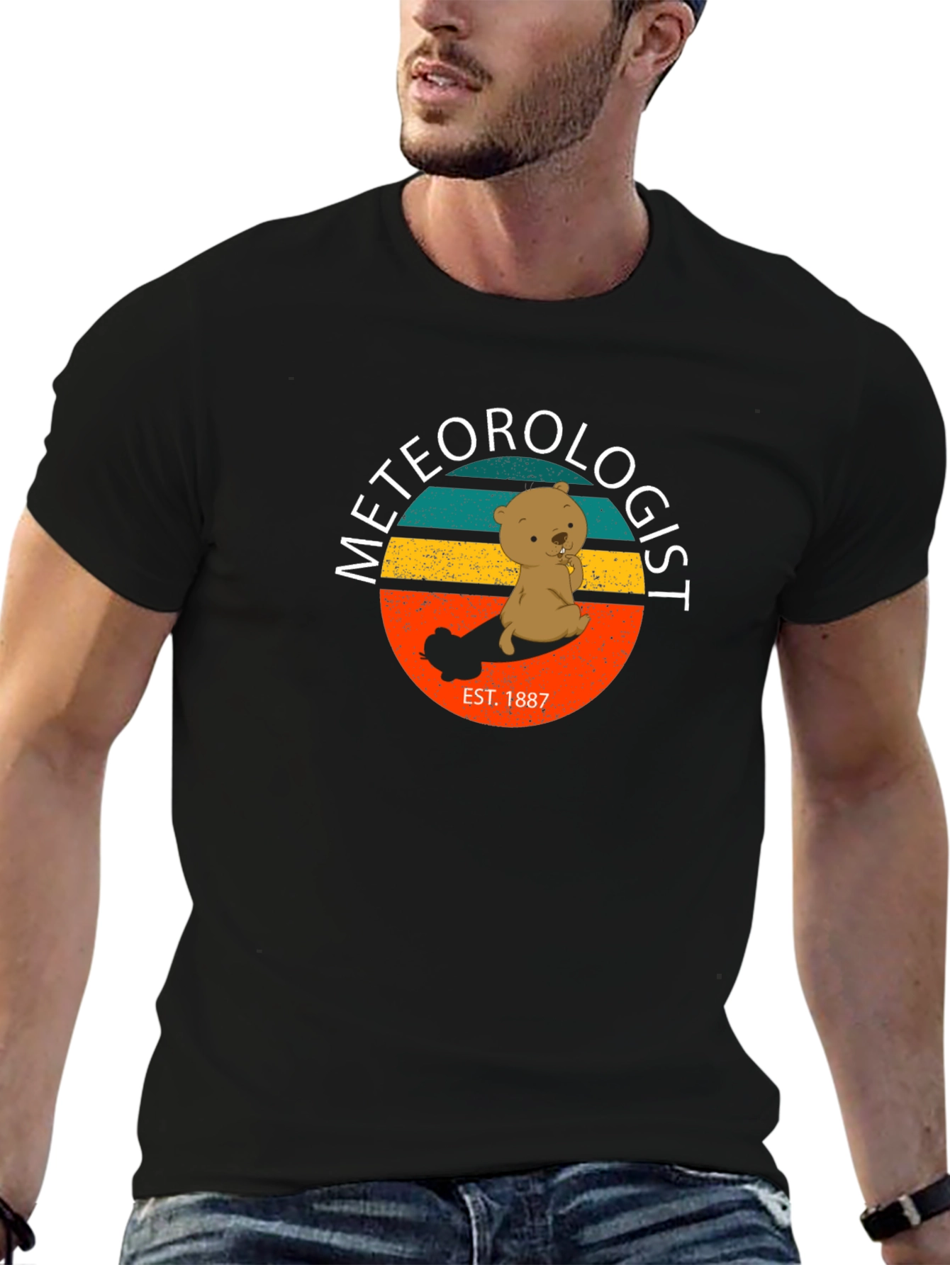 Meteorologist Bear Graphic T-Shirt