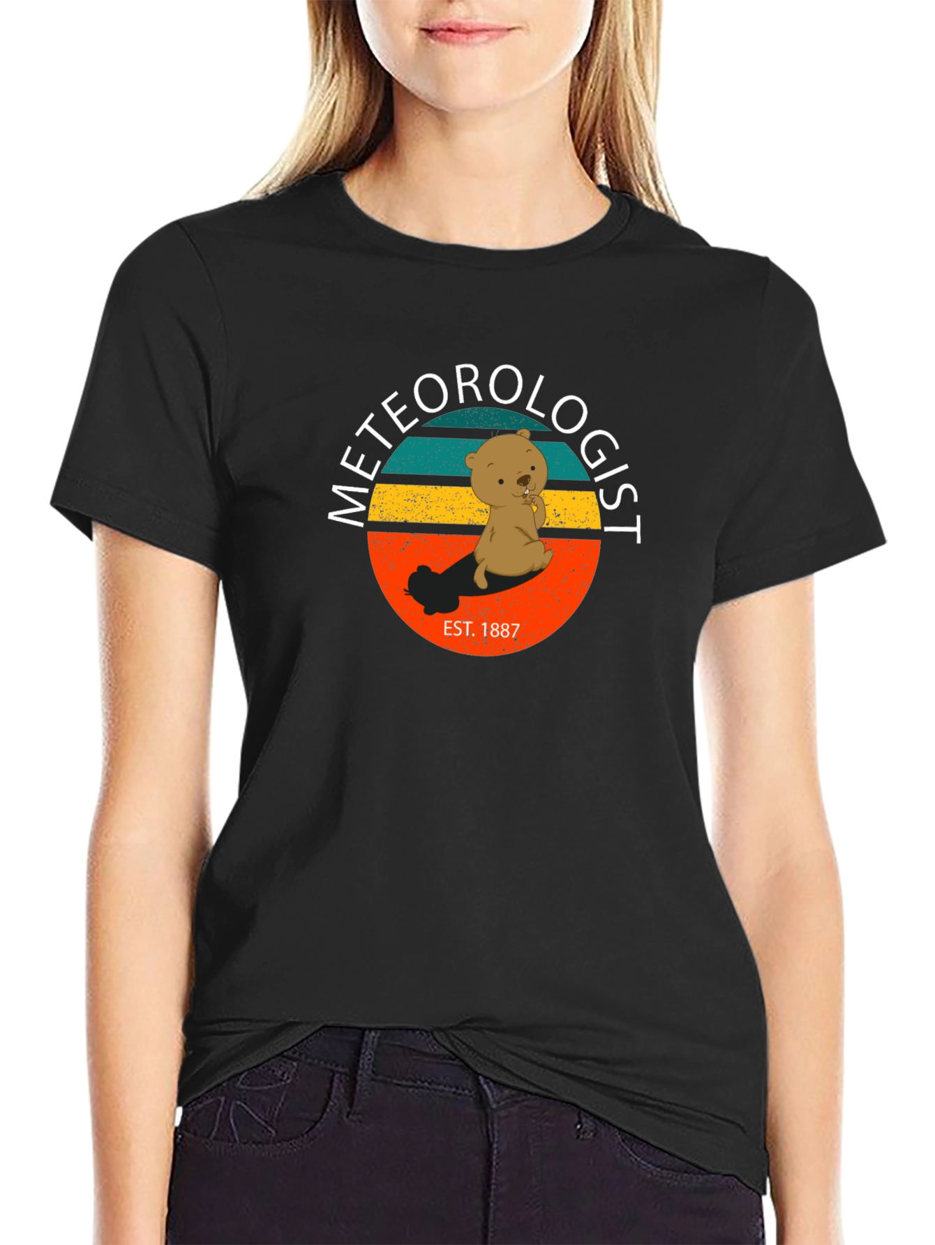 Meteorologist Bear Graphic T-Shirt