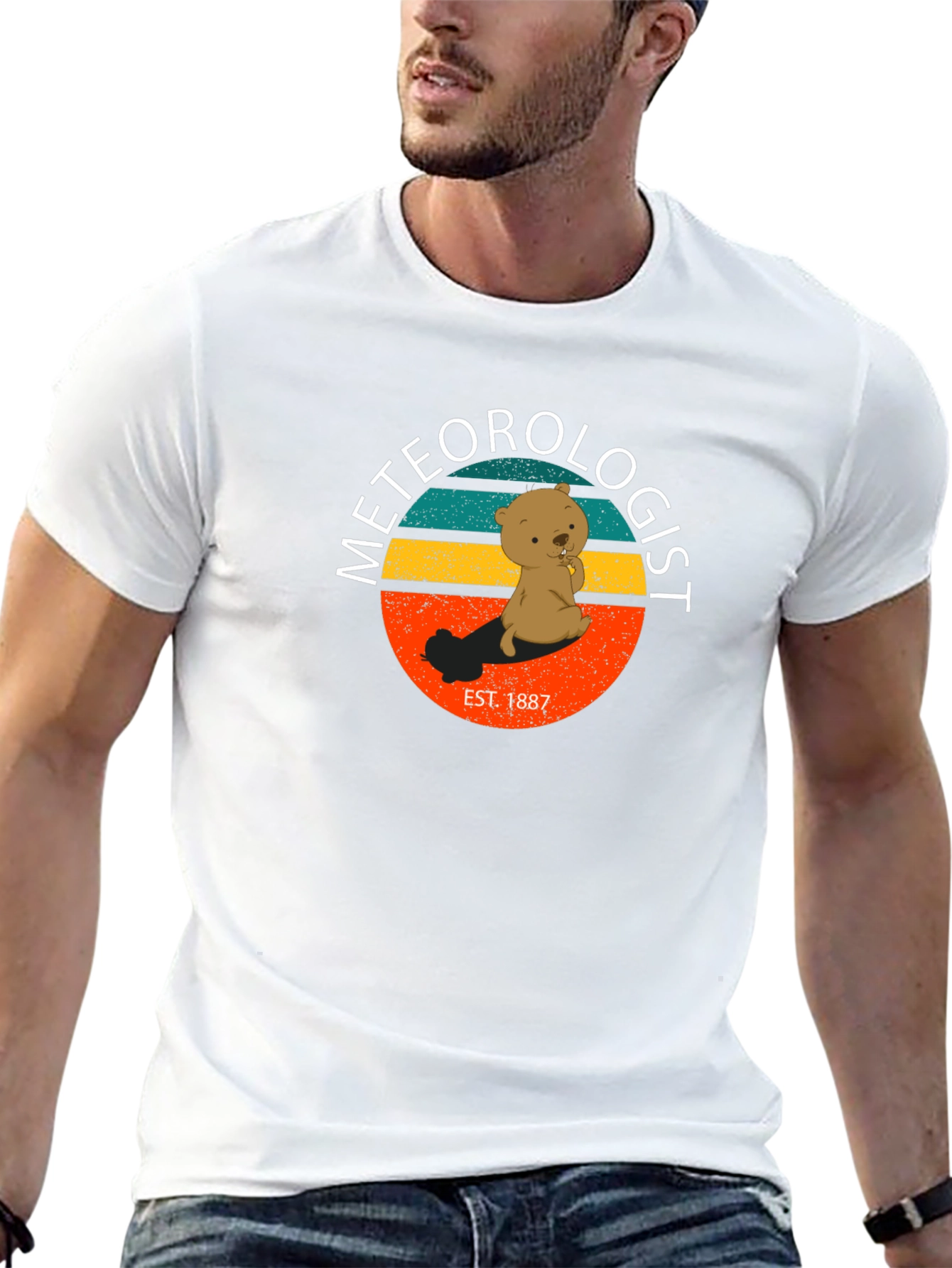 Meteorologist Bear Graphic T-Shirt