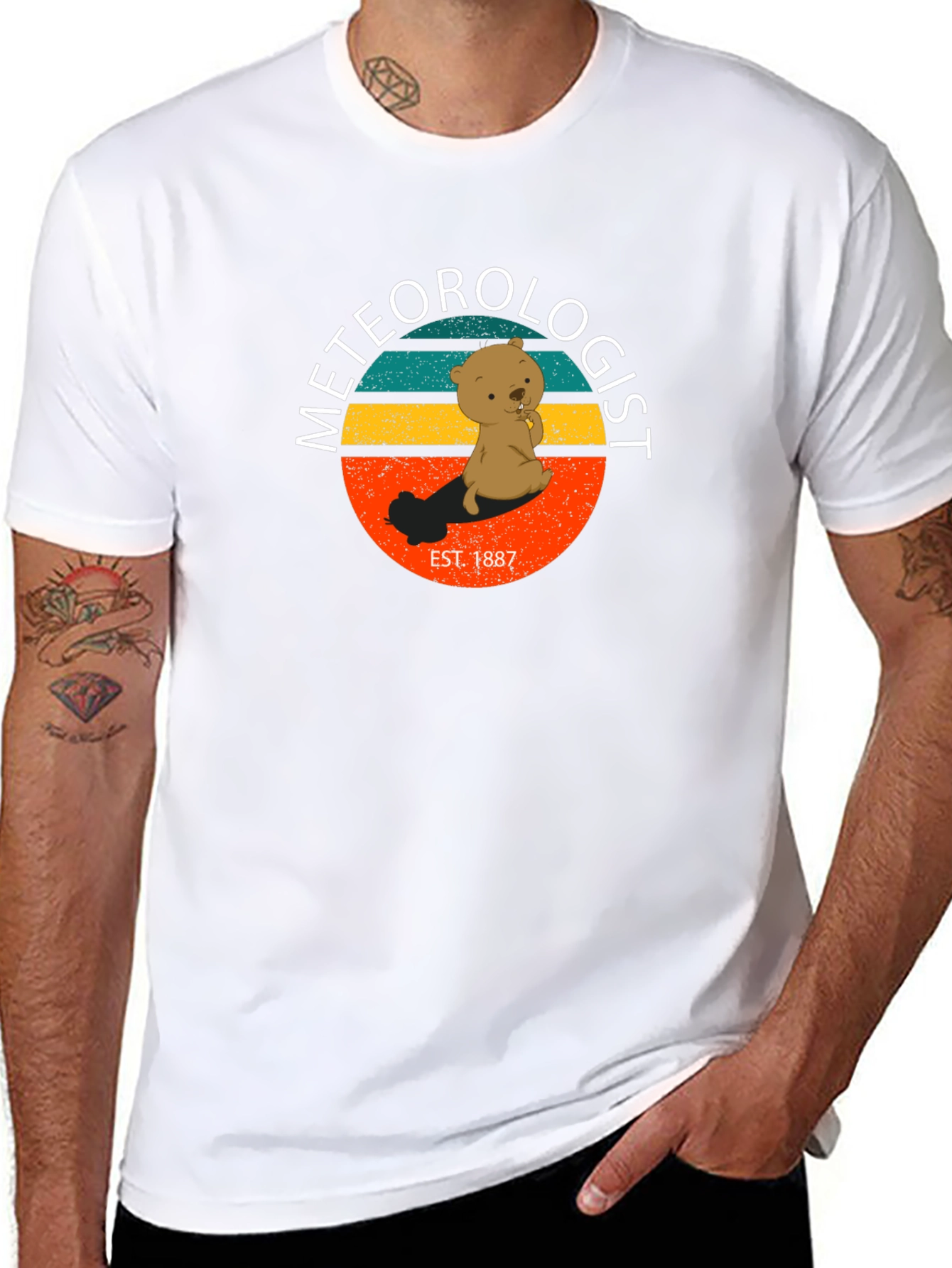 Meteorologist Bear Graphic T-Shirt