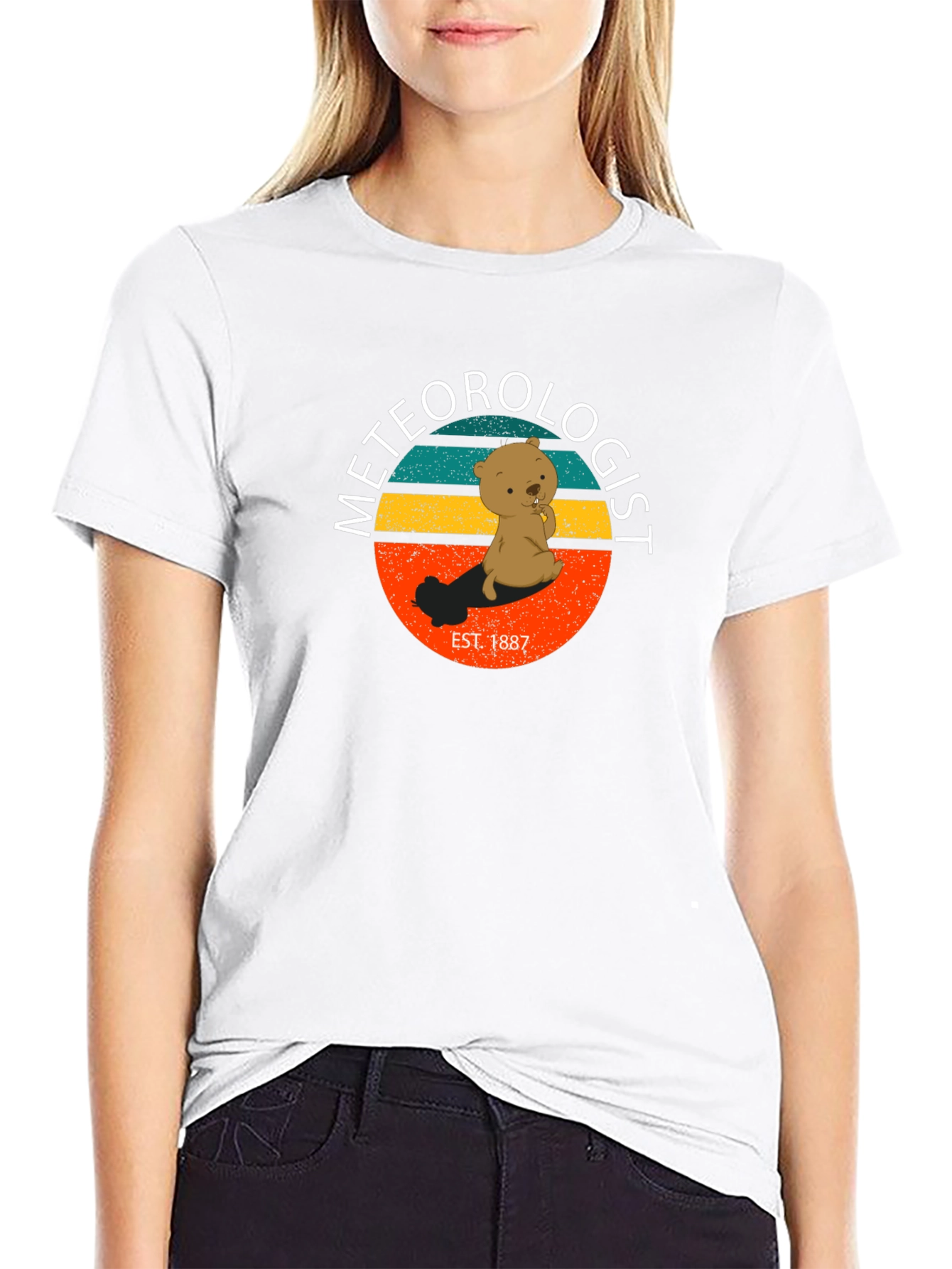 Meteorologist Bear Graphic T-Shirt