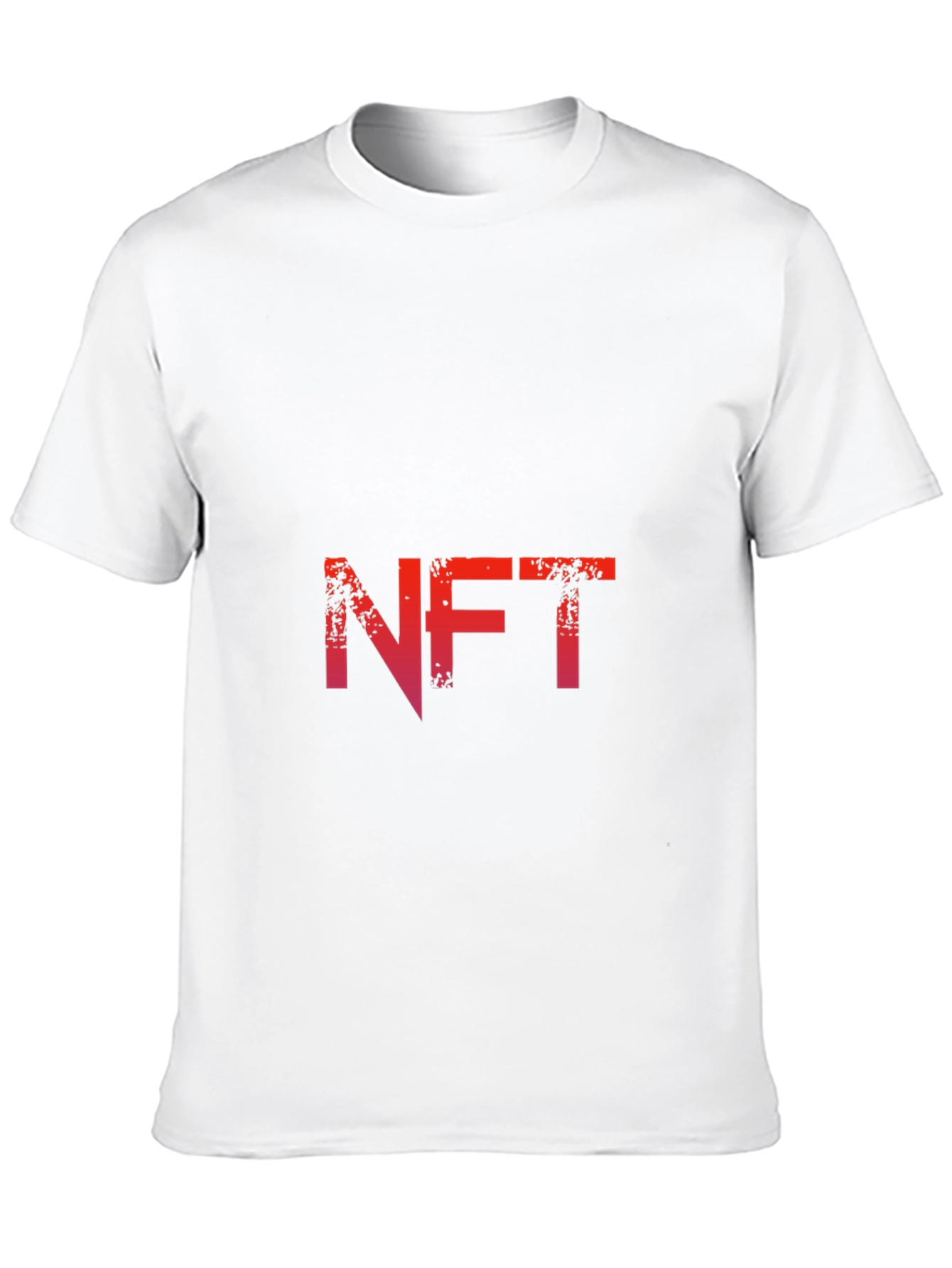 NFT Graphic Tee - Distressed Red Print on Black