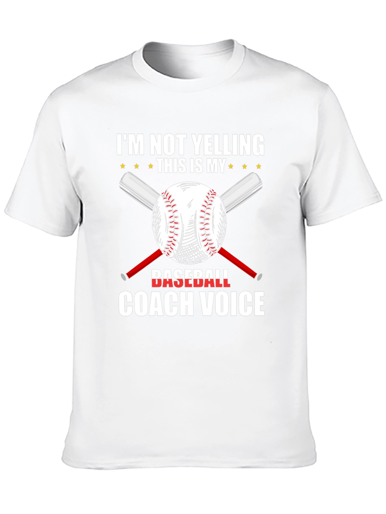 Baseball Coach T-Shirt - Im Not Yelling Funny Tee
