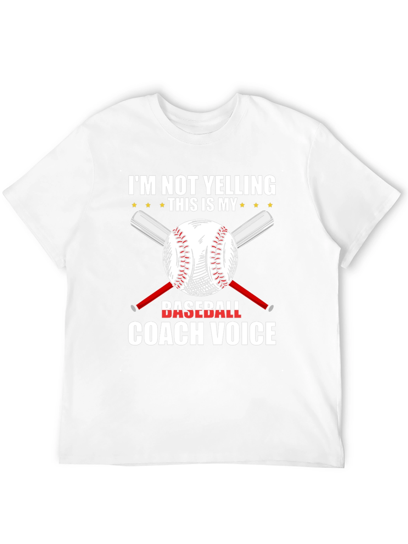 Baseball Coach T-Shirt - Im Not Yelling Funny Tee