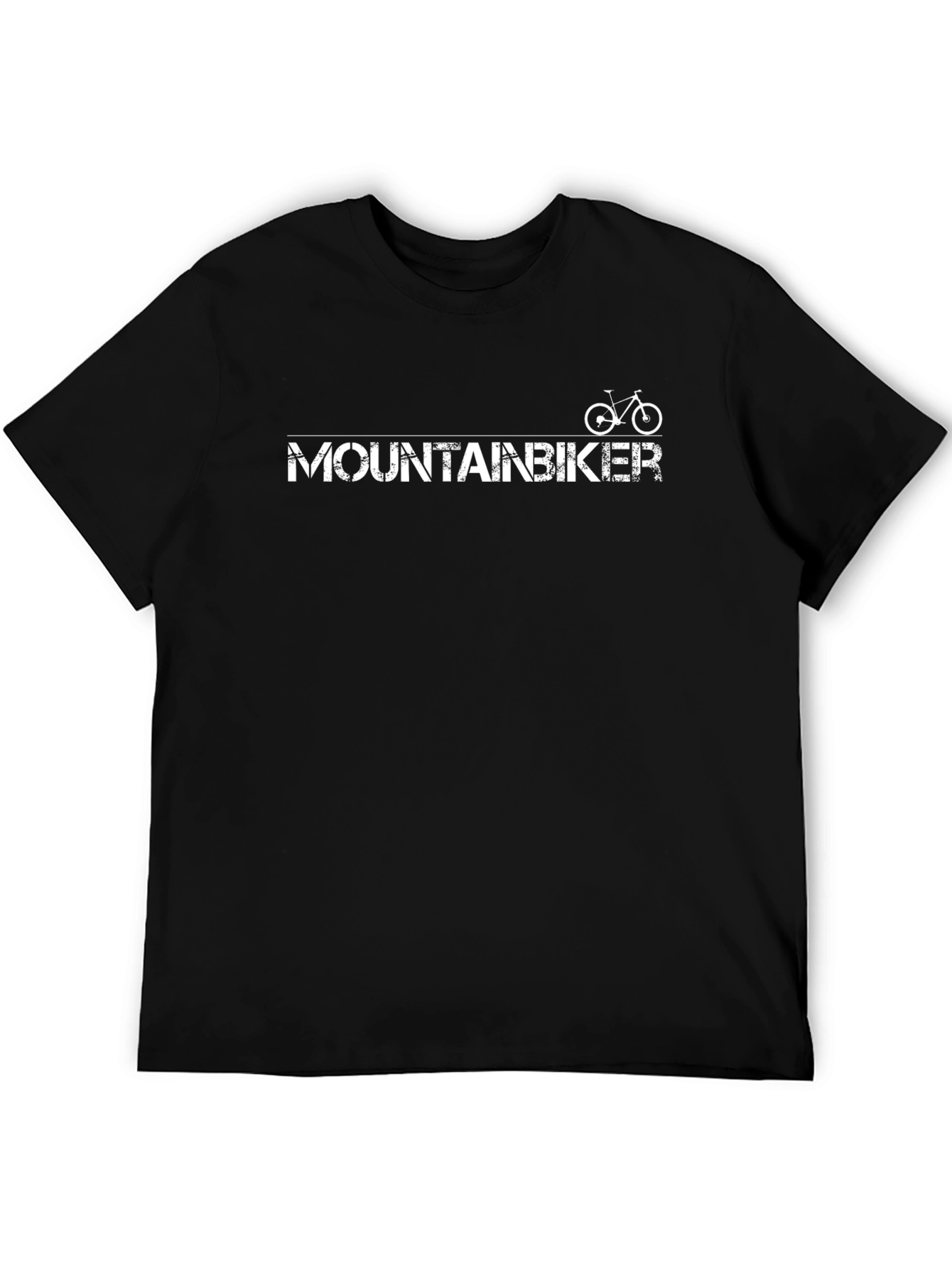 Mountain Biker Graphic Tee - Black Cotton T-Shirt